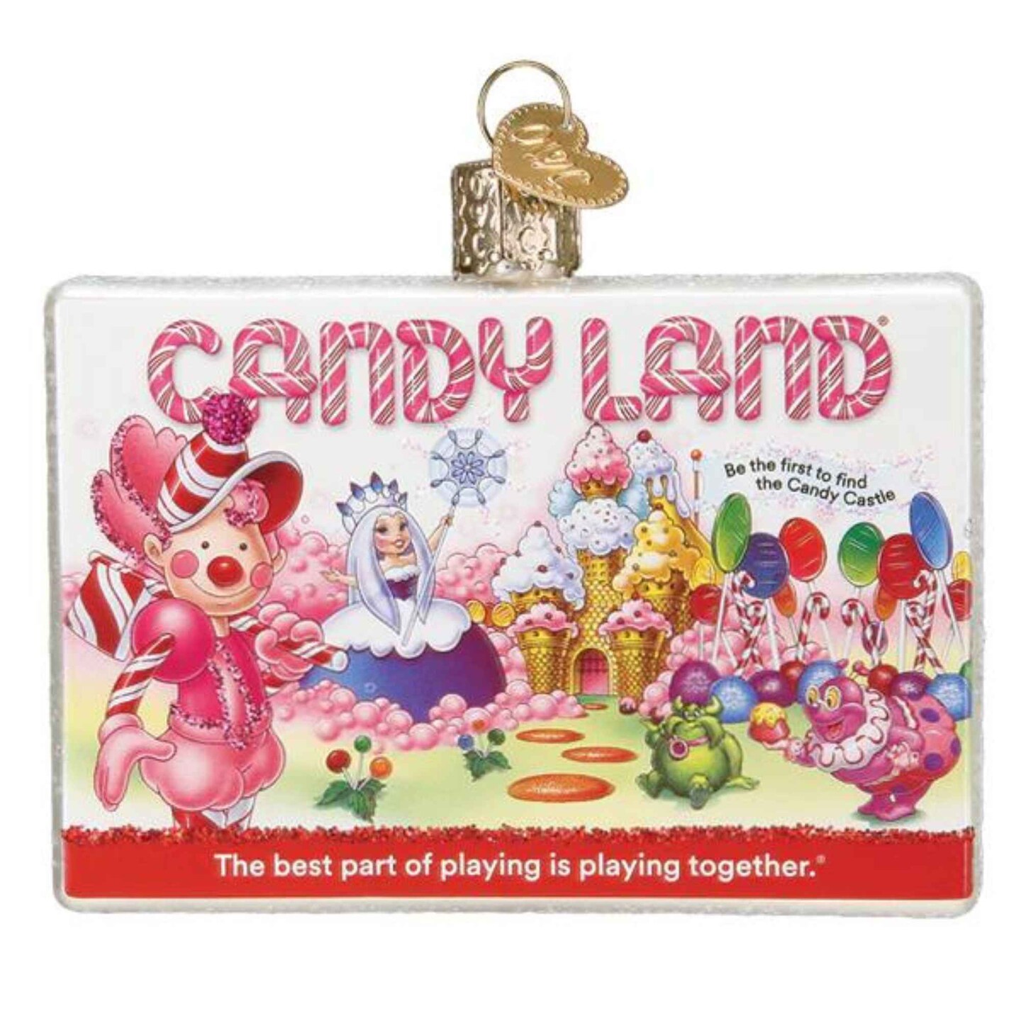 Old World Christmas 2.75 In Candy Land® Christmas Tree Ornament , Games Fun Ornament Playing
