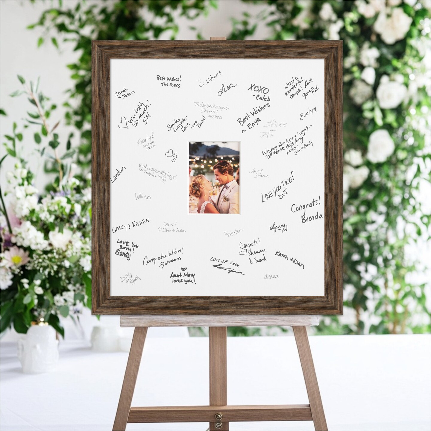 Regis Signature Mat Picture Frame, Photo Frame Wedding Guest Book Alternative, Autograph Picture Mat for Signature Board, Wedding Celebrations Graduations Support Encouragement or Retirement