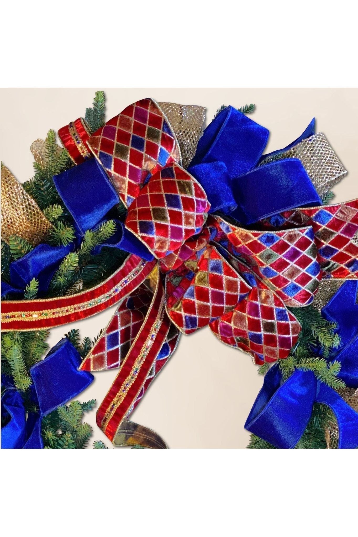 4&#x22; Diamond Velvet Jewel Deluxe Ribbon: Wine (5 Yards)