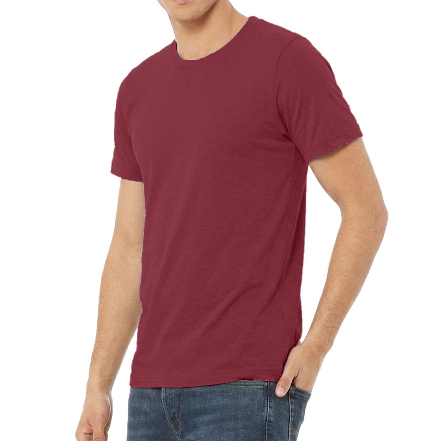 BELLA + CANVAS Adult's Triblend Tee, Crewneck Crafts & Printing Value Shirt