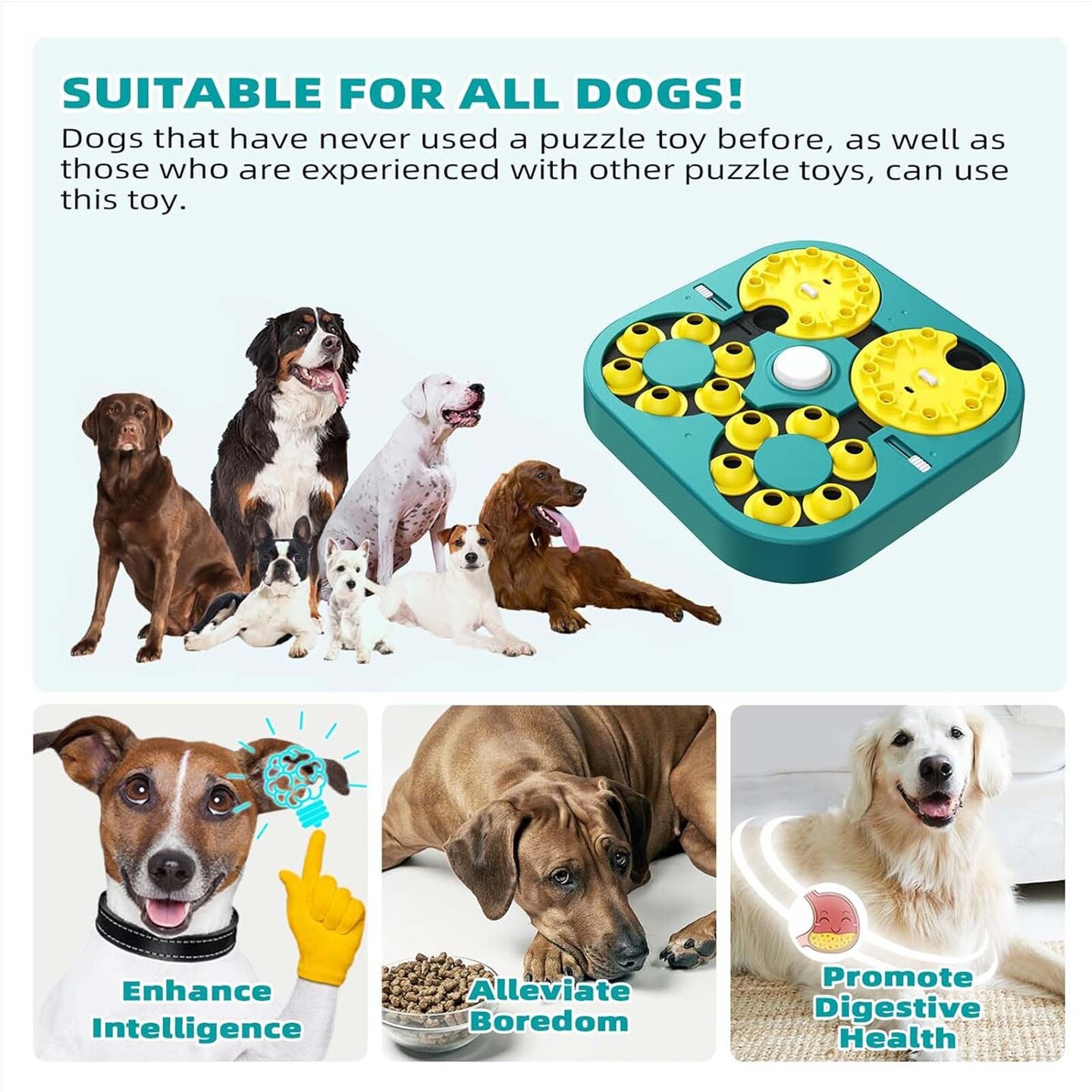 Advanced Puzzle Feeder Toy for Dogs Interactive Brain Stimulation Game