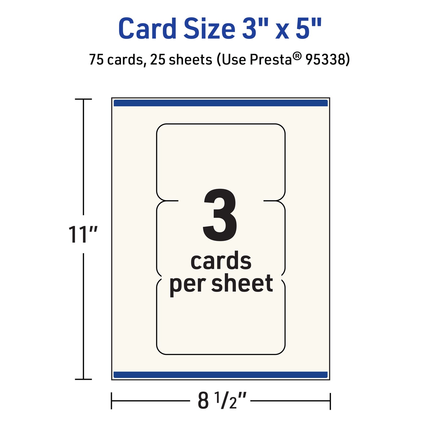 Avery Matte Ivory Index Cards, 3" x 5" Rectangle Rounded Corners