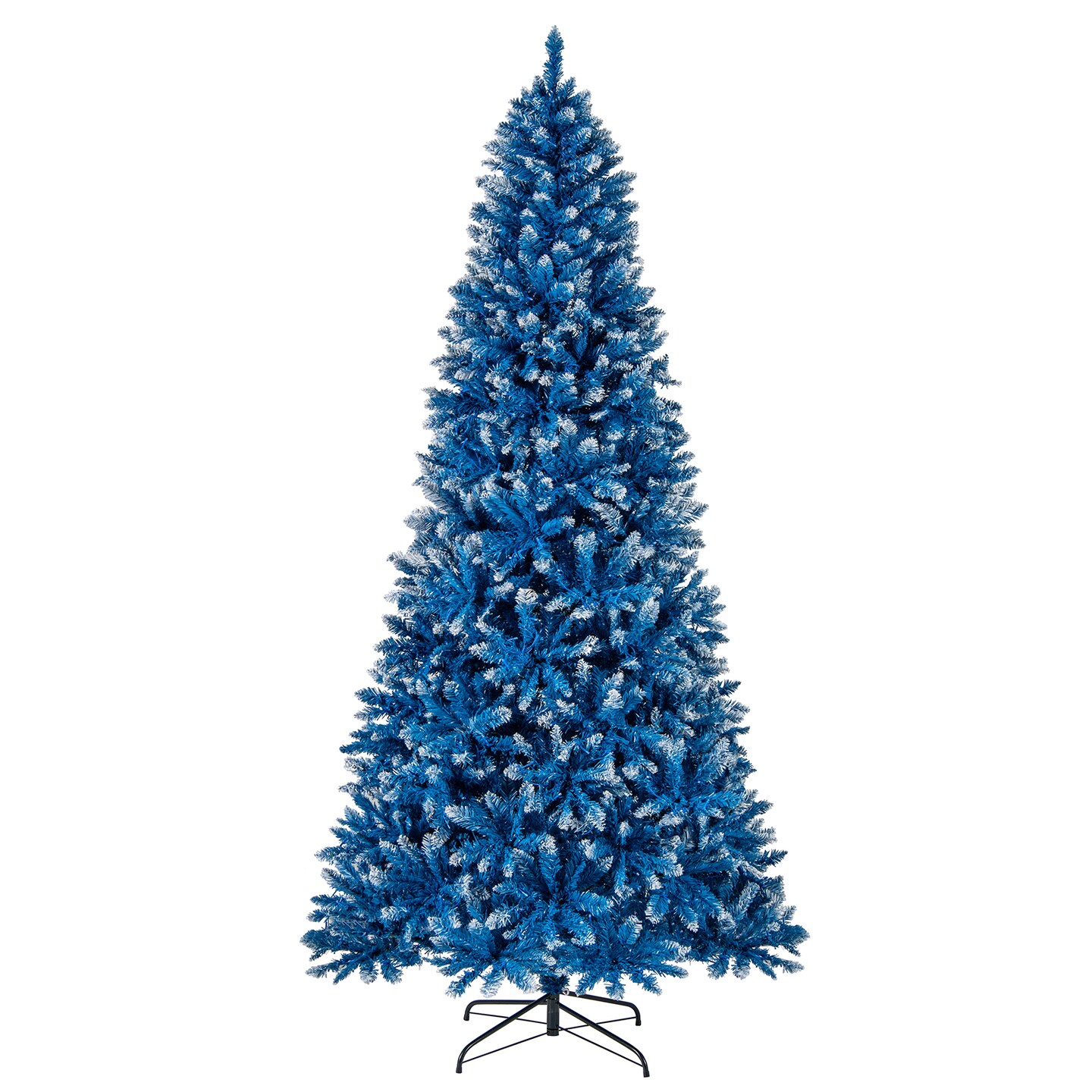 Blue PVC and Metal LED Christmas Tree with 270 Lights - Pre-Lit