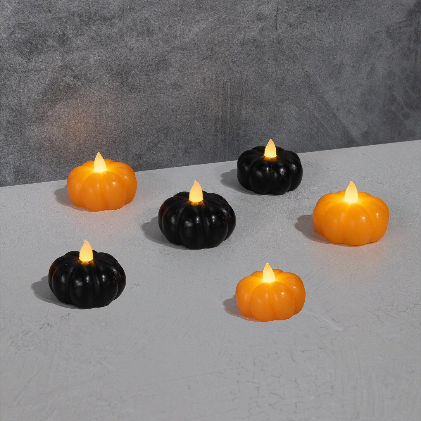 Mod Lighting and Decor LED Pumpkins Halloween Flameless Candles - 3&#x22; - Set of 6