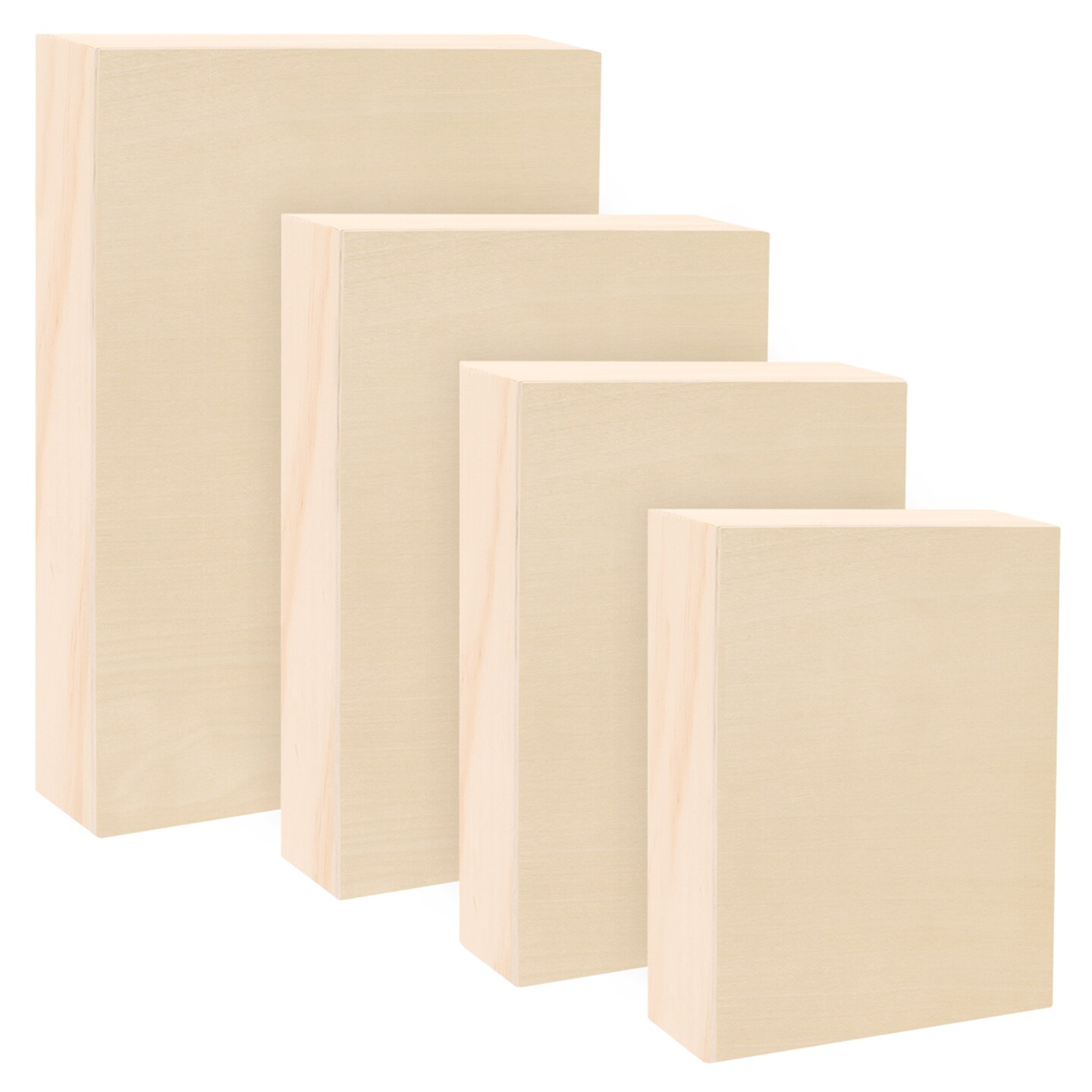 Michaels, Da Vinci Pro Birch Wood Panel 1-5/8" Deep – Bundle of 4 Small Rectangular Panels - Fine Textured, Warp Resistant, Lightweight & Rigid –For Mounting Sanded Pastel or Watercolor Paper, Linen or Canvas – Category: Wood & Hardboard Panels