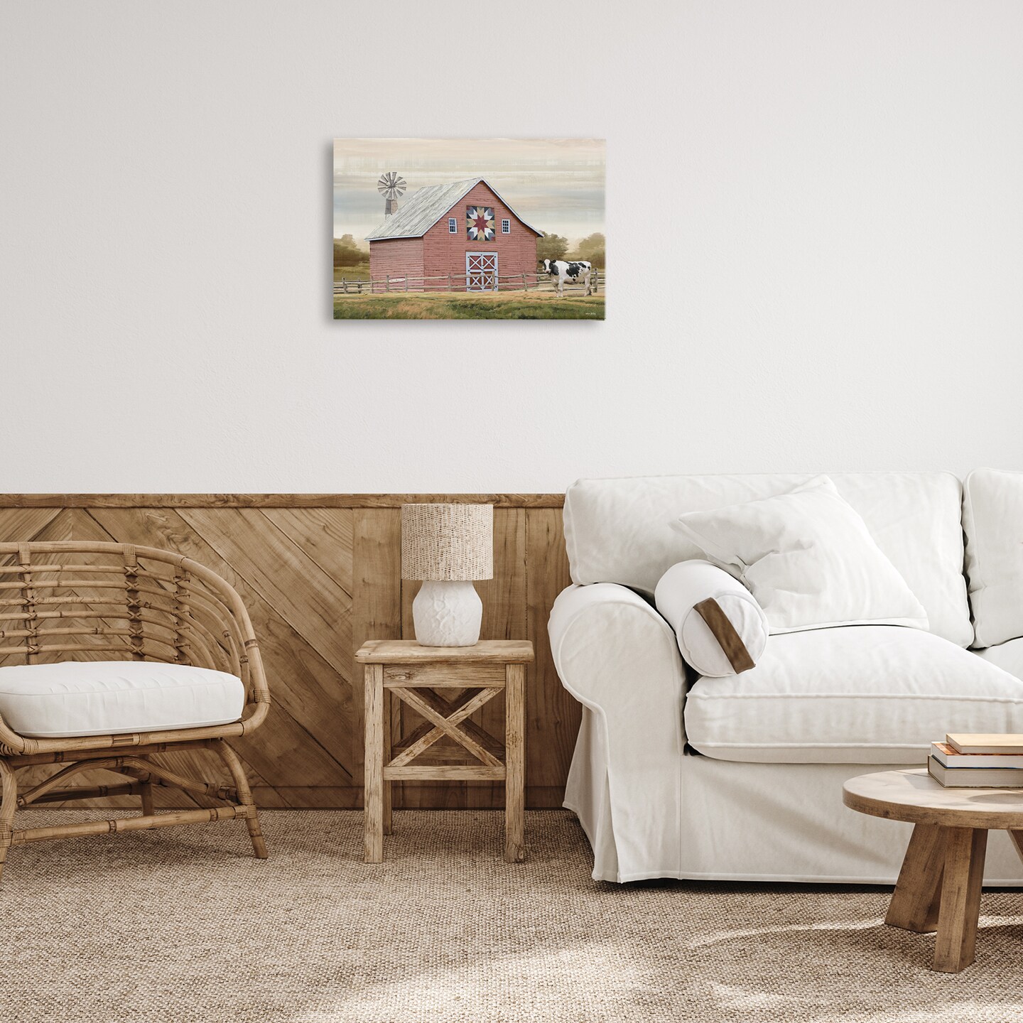 Stupell Industries Traditional Barn & Windmill Canvas Wall Art Design by Amber Sterling
