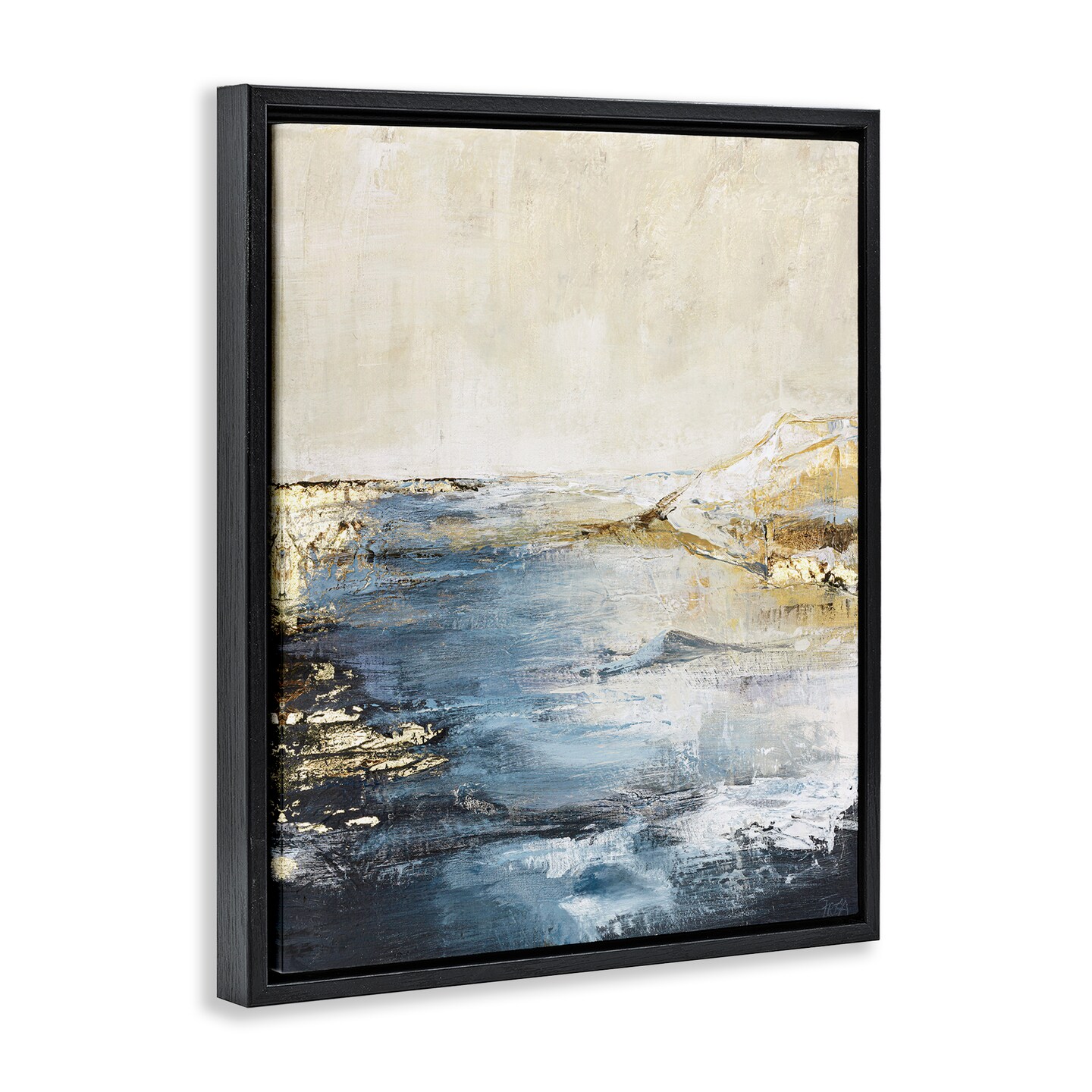 Stupell Industries Splashing Sea Spray Floater Framed Canvas Wall Art Design by Design Fabrikken