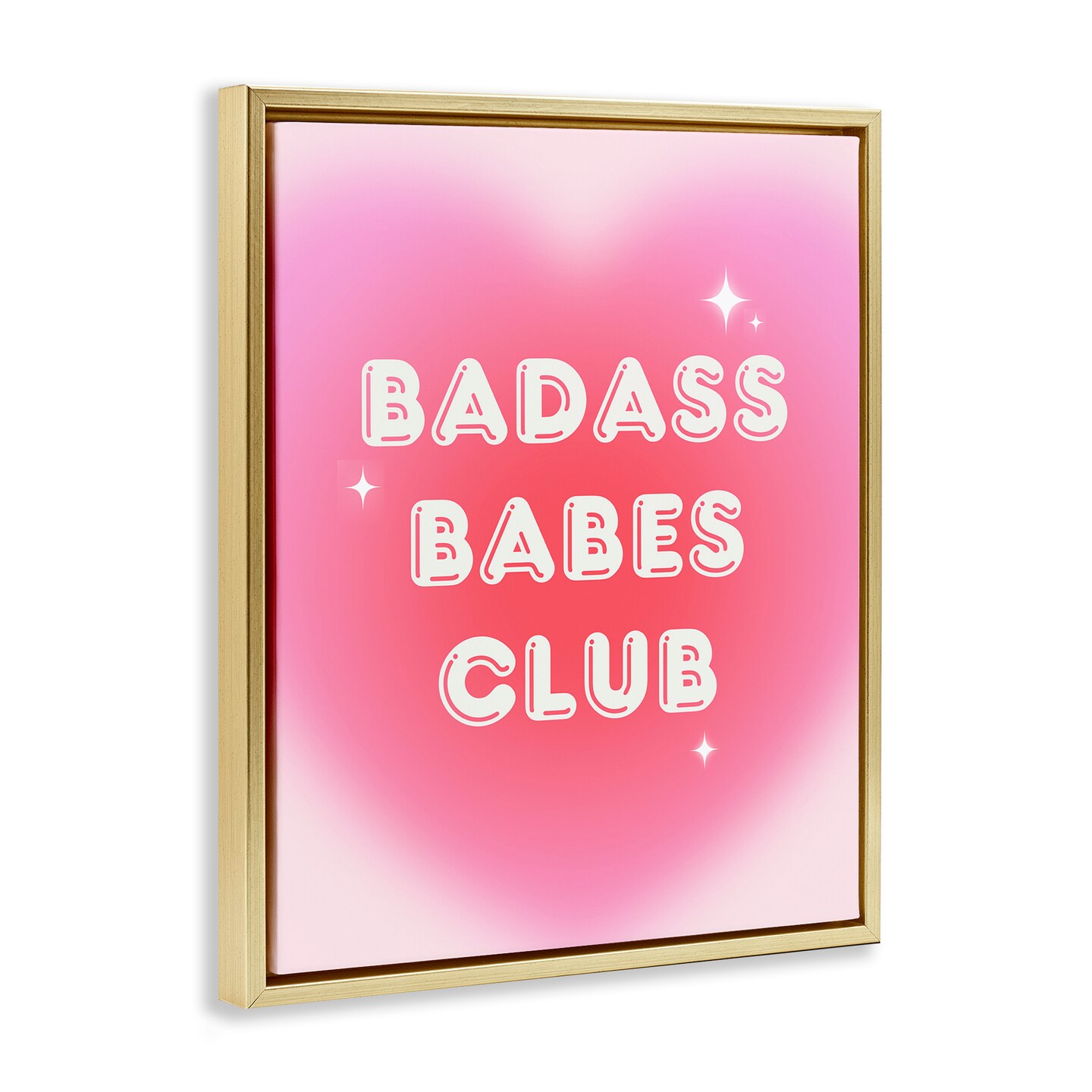 Stupell Industries Bad*ss Babes Club Floater Framed Canvas Wall Art Design by House of Lulu
