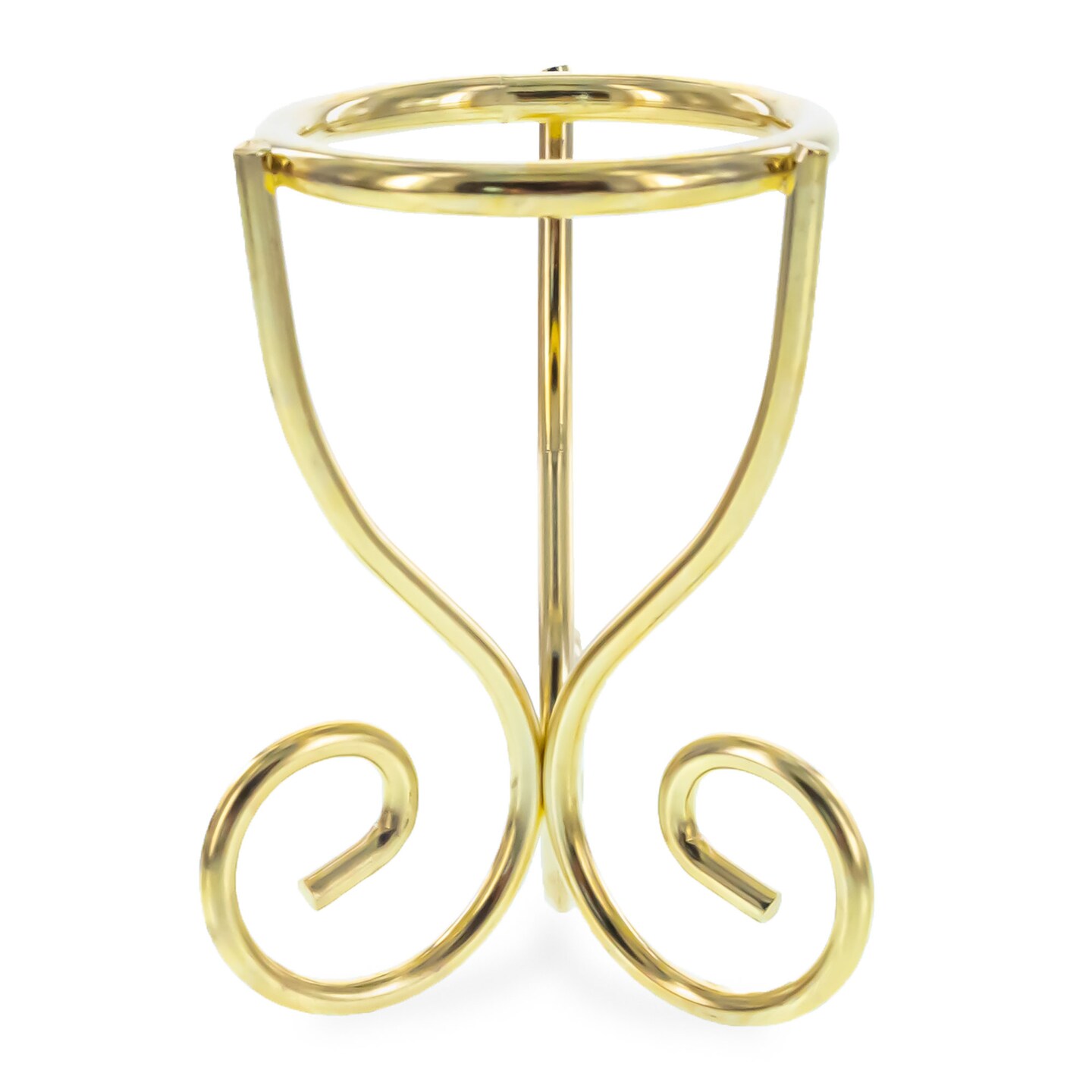 Gold Scroll Wire Metal Egg Sphere Crystals Stand Holder Display Tripod 2.7 Inches (Taiwan)