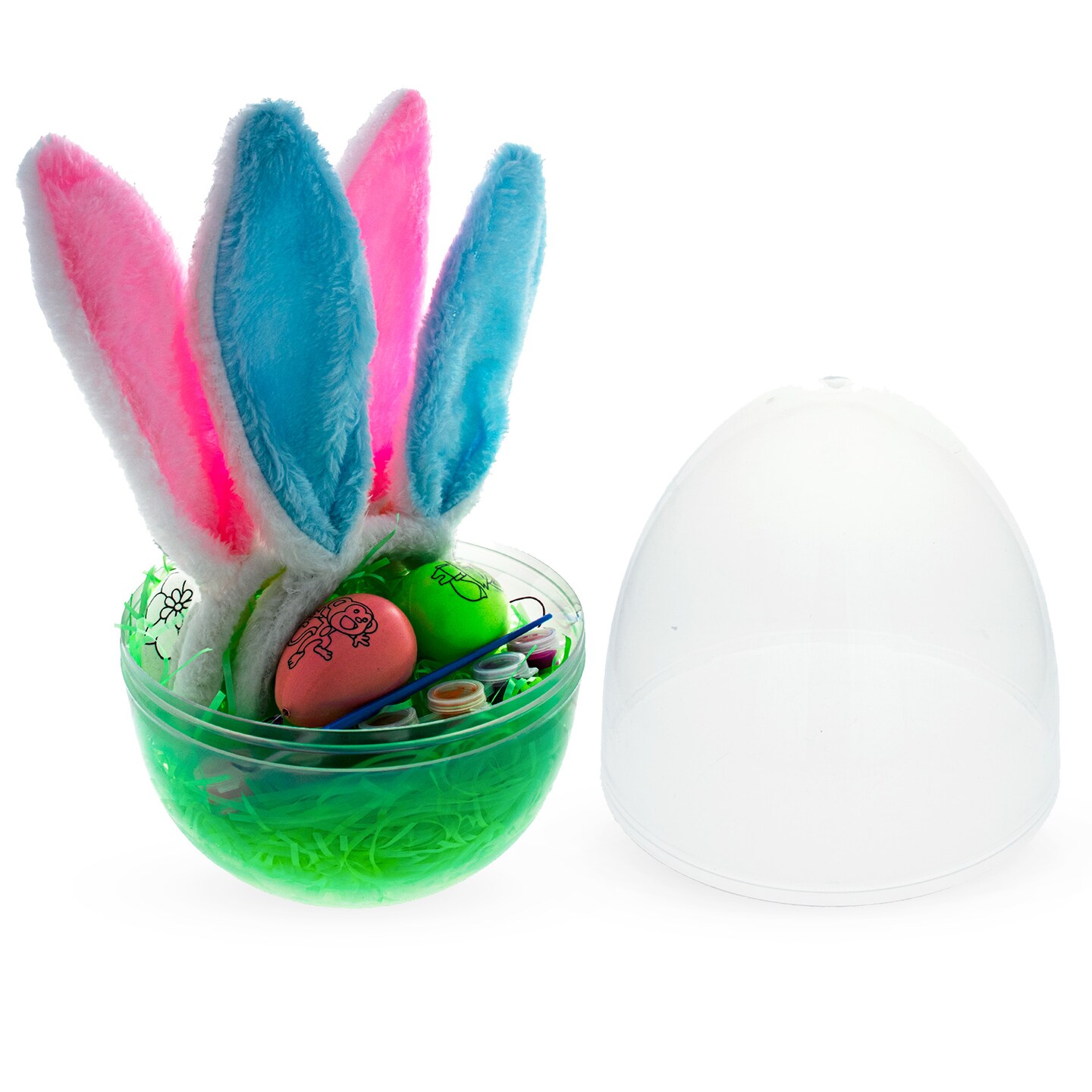 Giant Transparent Clear Plastic Easter Egg with Gift Set 10 Inches