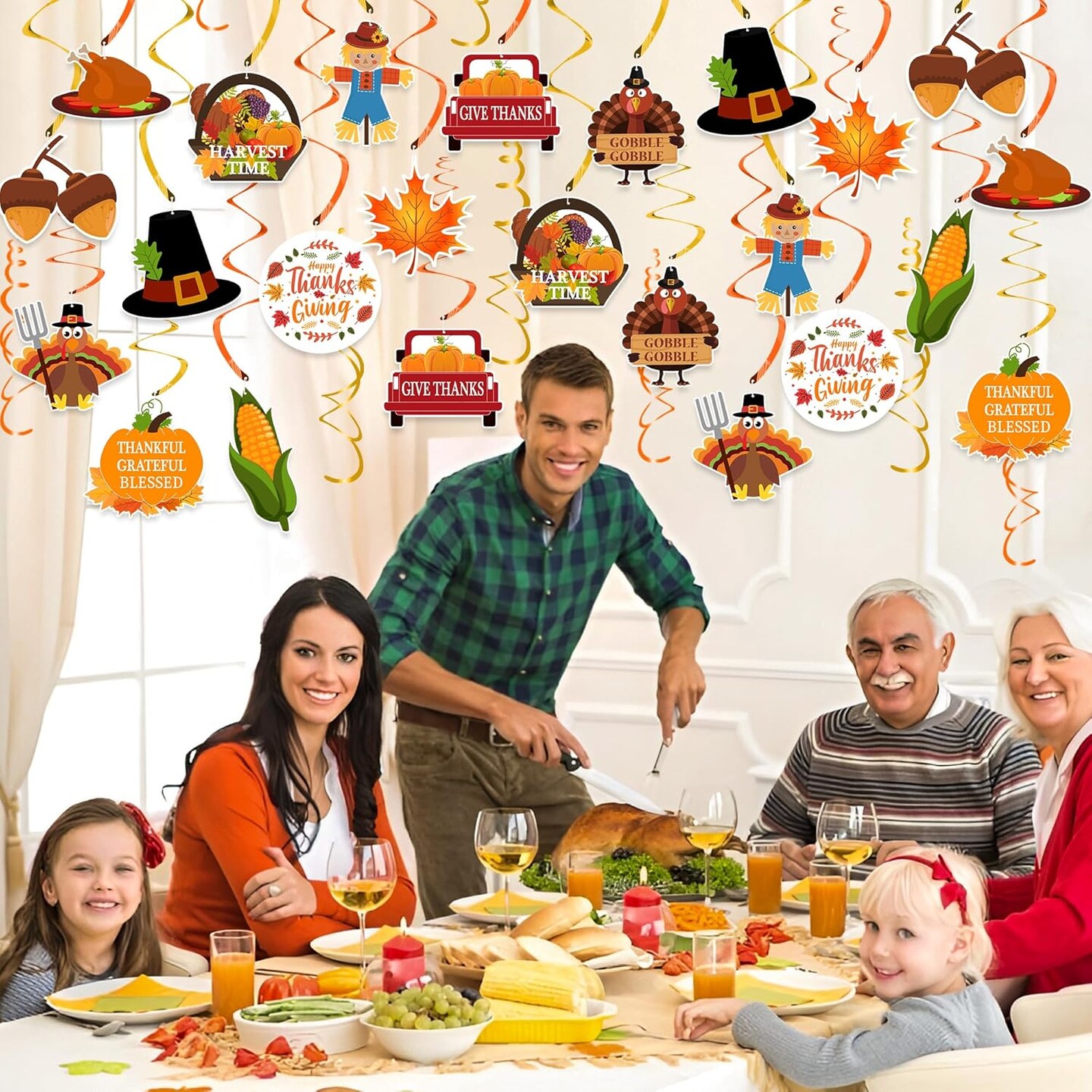 Thanksgiving Decorations Hanging Swirl (Thanksgiving)