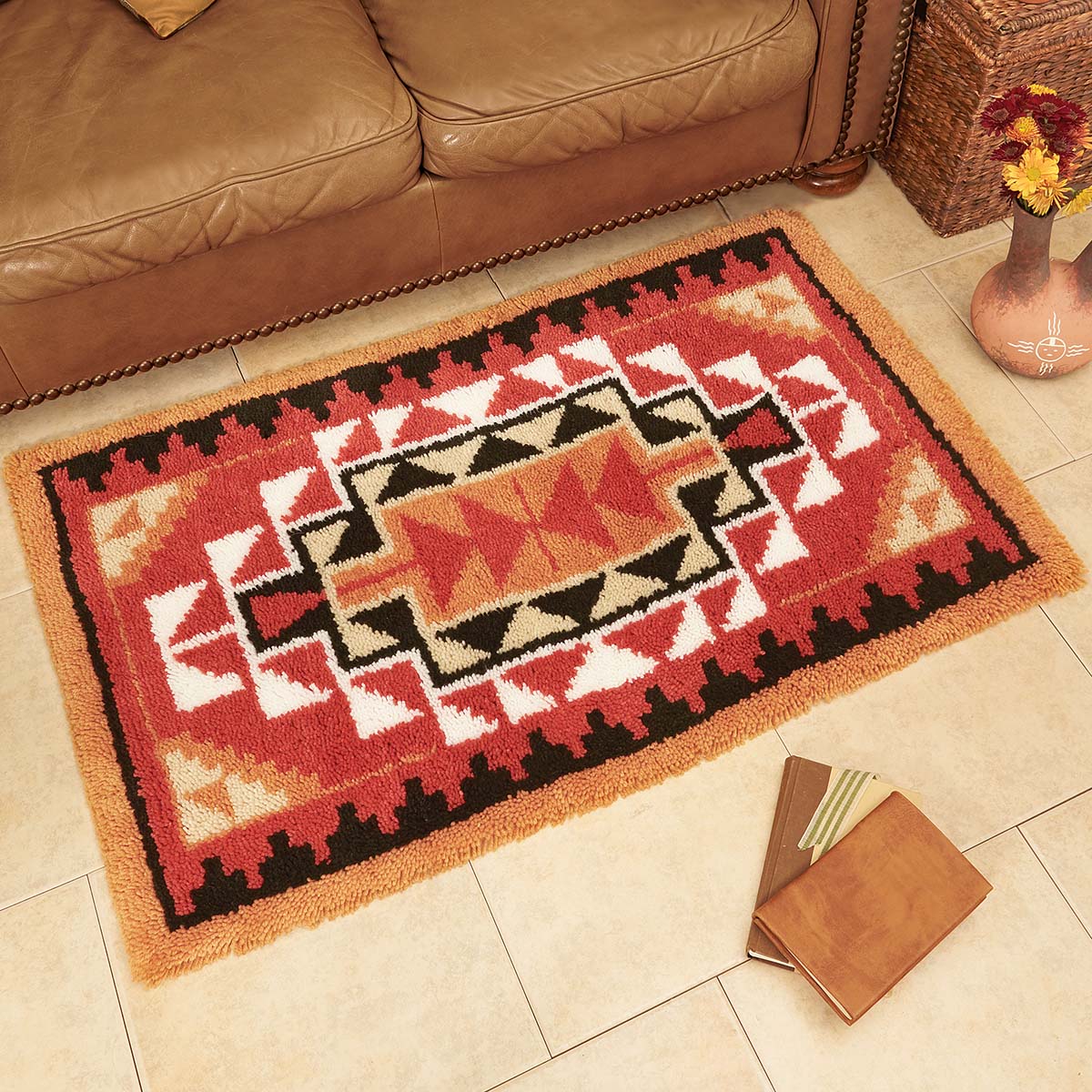 Herrschners  Indian Blanket Latch Hook Kit