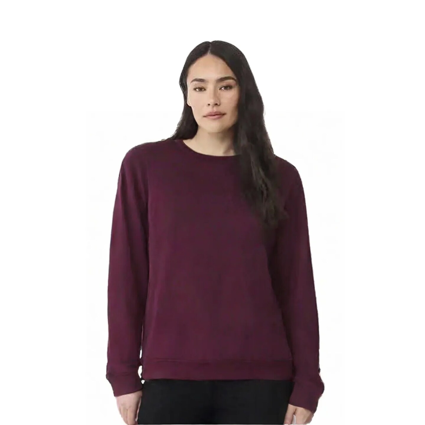 BELLA + CANVAS Heavyweight Long Sleeve Crewneck T-Shirt for Streetwear Style & Layering Wear Essential Tee