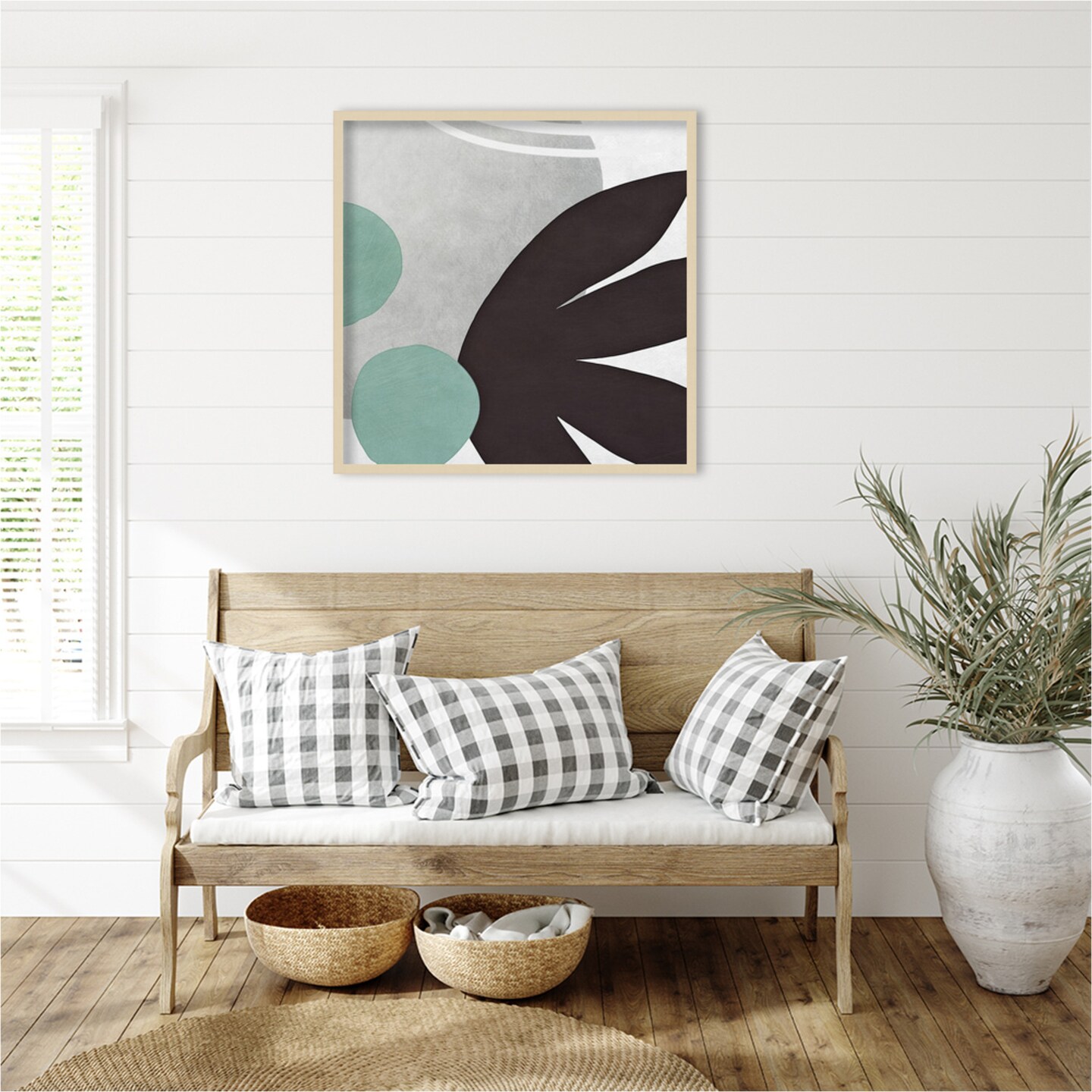 Shapes n Lines Abstract IV by Ashley Aldridge Wood Framed Wall Art Print