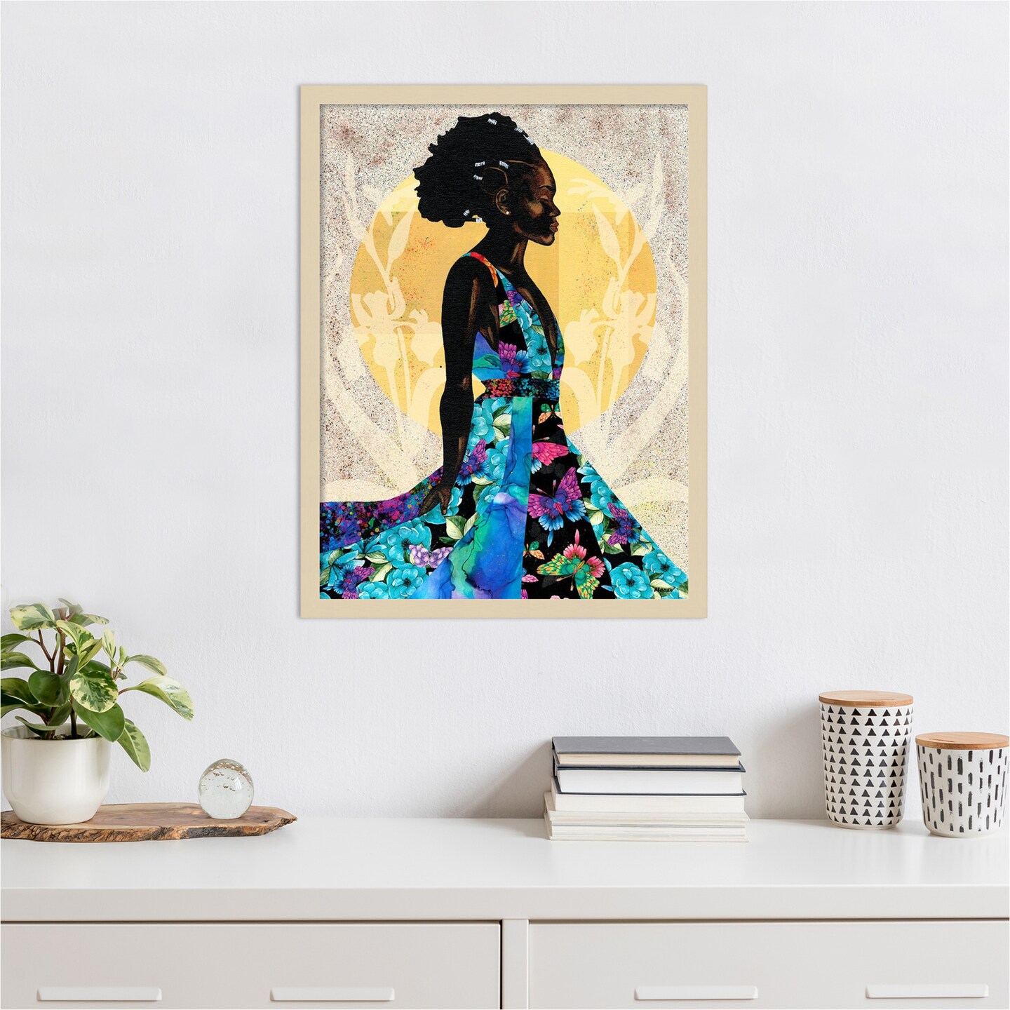 Her Flow by Alonzo Saunders Wood Framed Wall Art Print