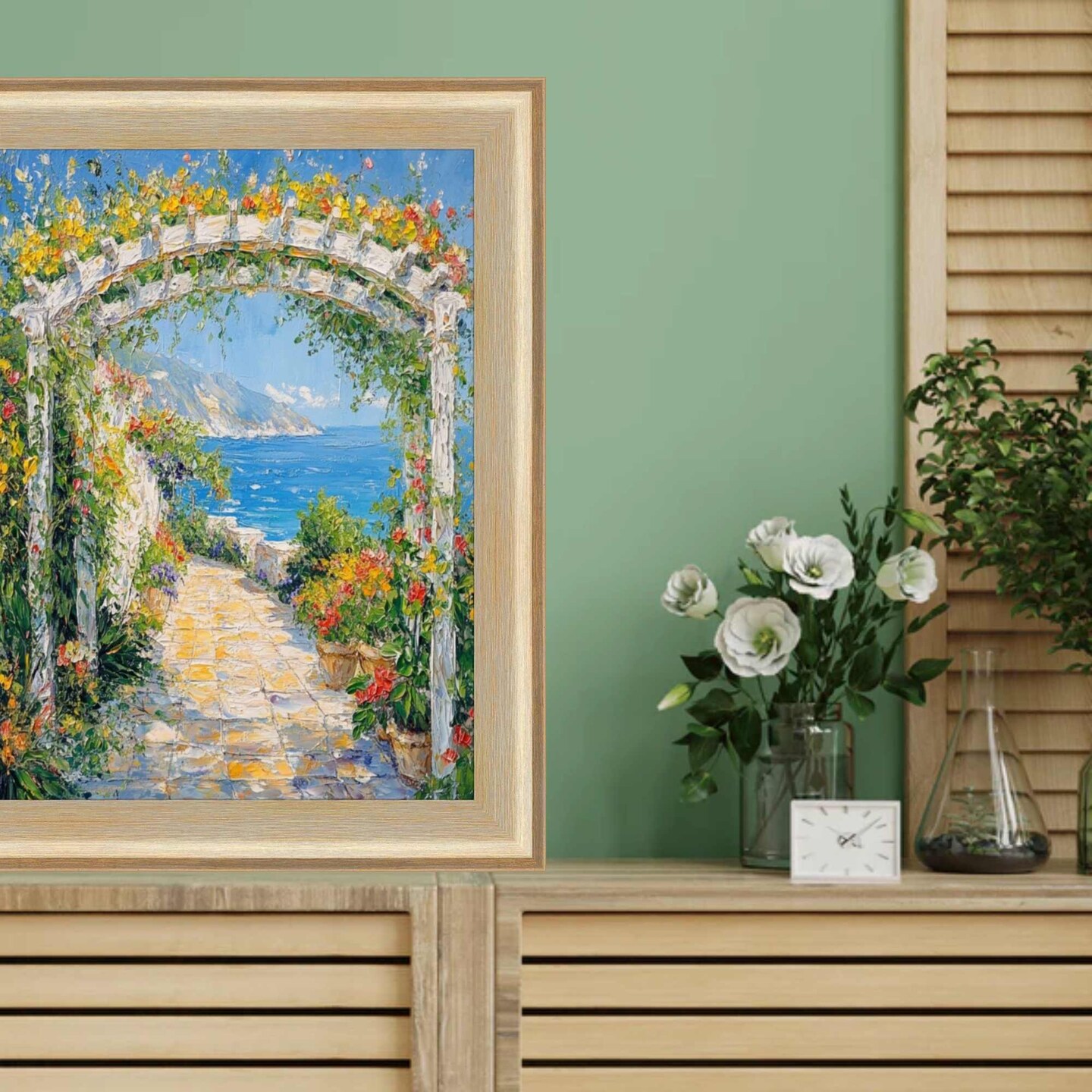 Gold Brushed Modern  Contemporary  Scoop Picture Frame 30x40 frame