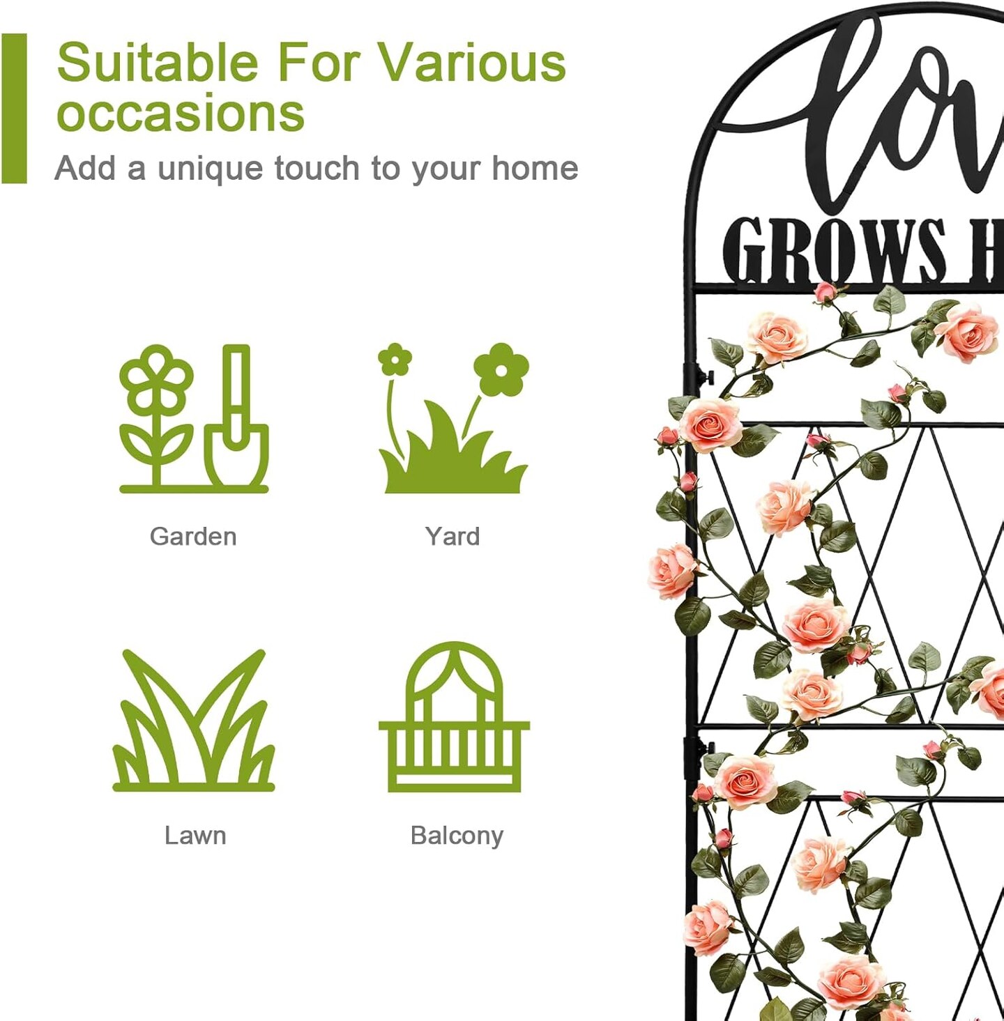 Garden Trellis for Climbing Plants Flowers Vegetables