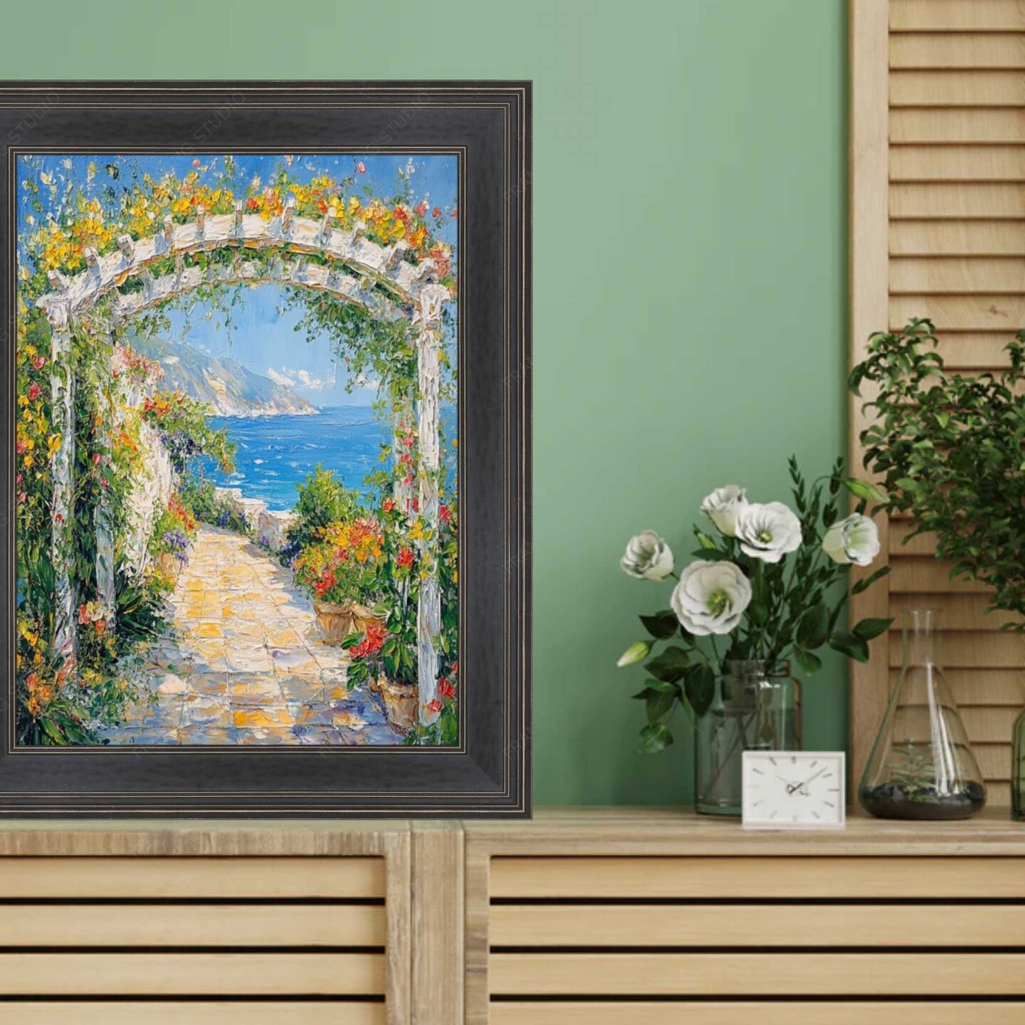 Black Hammered Flat Picture Frame 30x40 frame