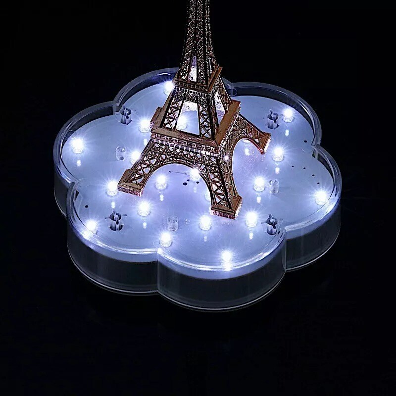 4 White 6" LED Vase Lights Remote Control Wedding Party Home Events Centerpieces