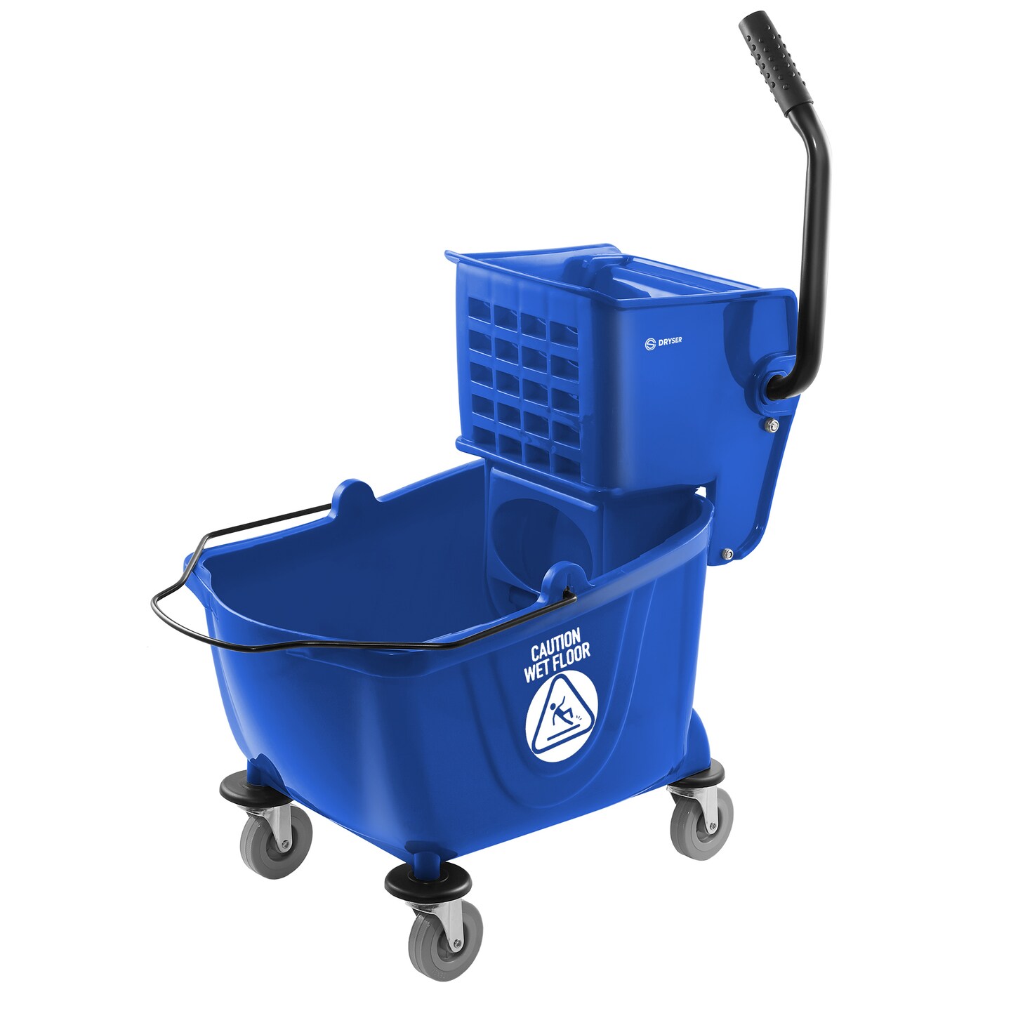 Dryser Commercial Mop Bucket with Side Press Wringer, 26 Quart