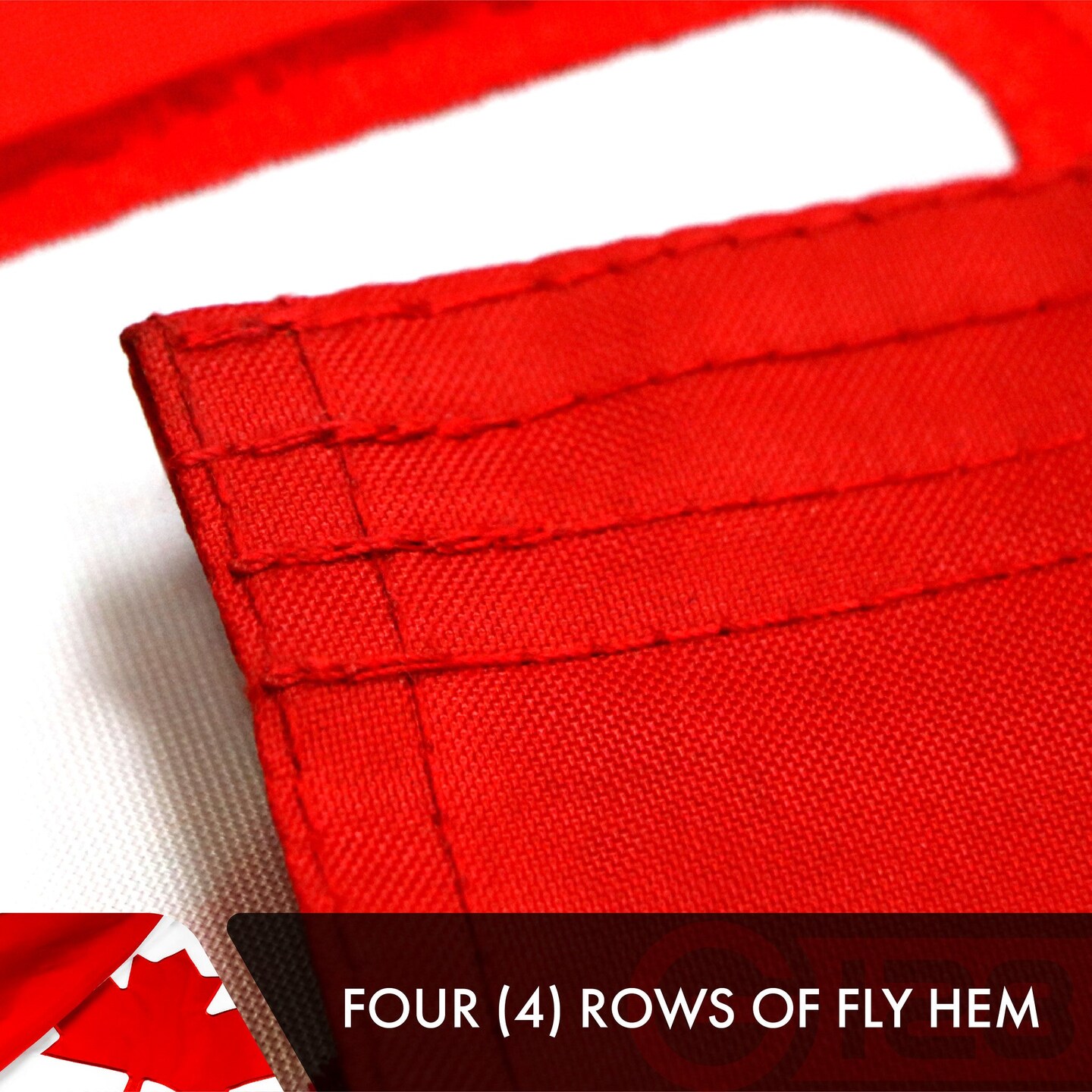 G128 2-Pack: Canada Canadian Flag 4x6 FT Double Sided Embroidered 210D Heavy Duty Polyester - Indoor/Outdoor, Vibrant Colors, Brass Grommets, 3-ply