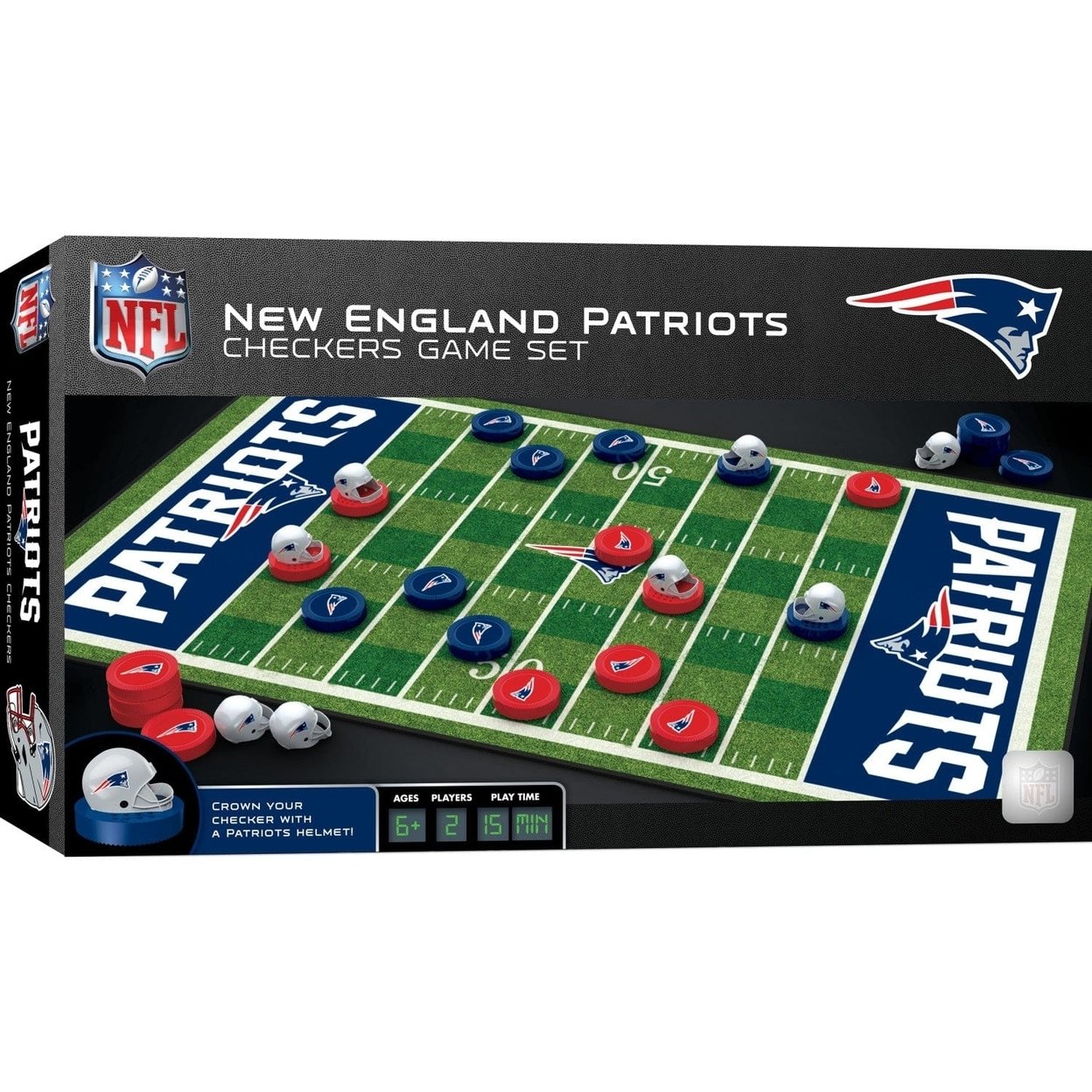 England Patriots Checkers Game Nfl Board Game 24 Pieces 13 X 21 In