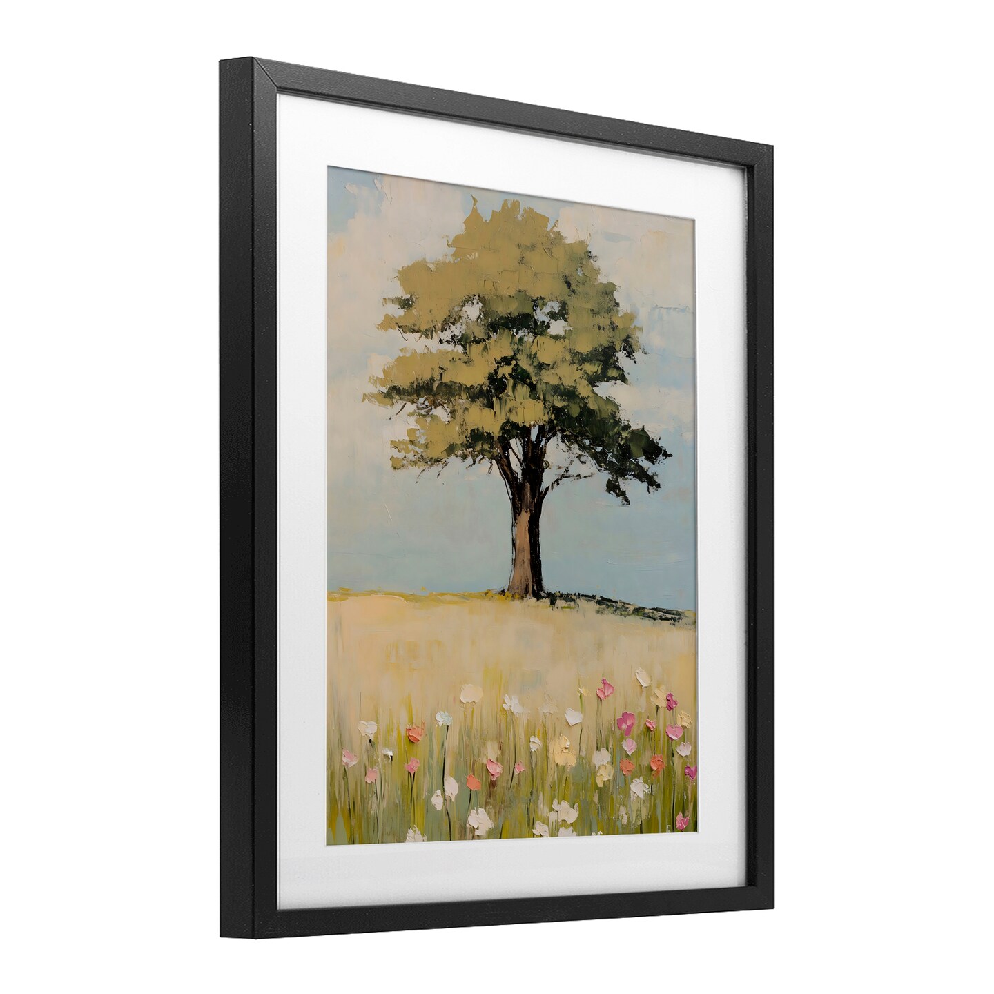 Stupell Industries Grown Oak Tree in Field Framed Print Under Glass, design by Franklyn Gregory