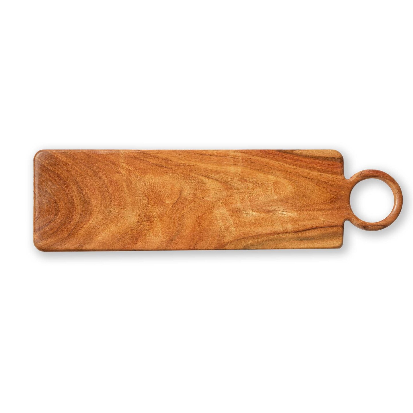 Loop Paddle Board Serving Tray - Natural Wood, Hand Wash Only, 23.5" L x 6.5" W x 0.5" H - Perfect for Everyday Use