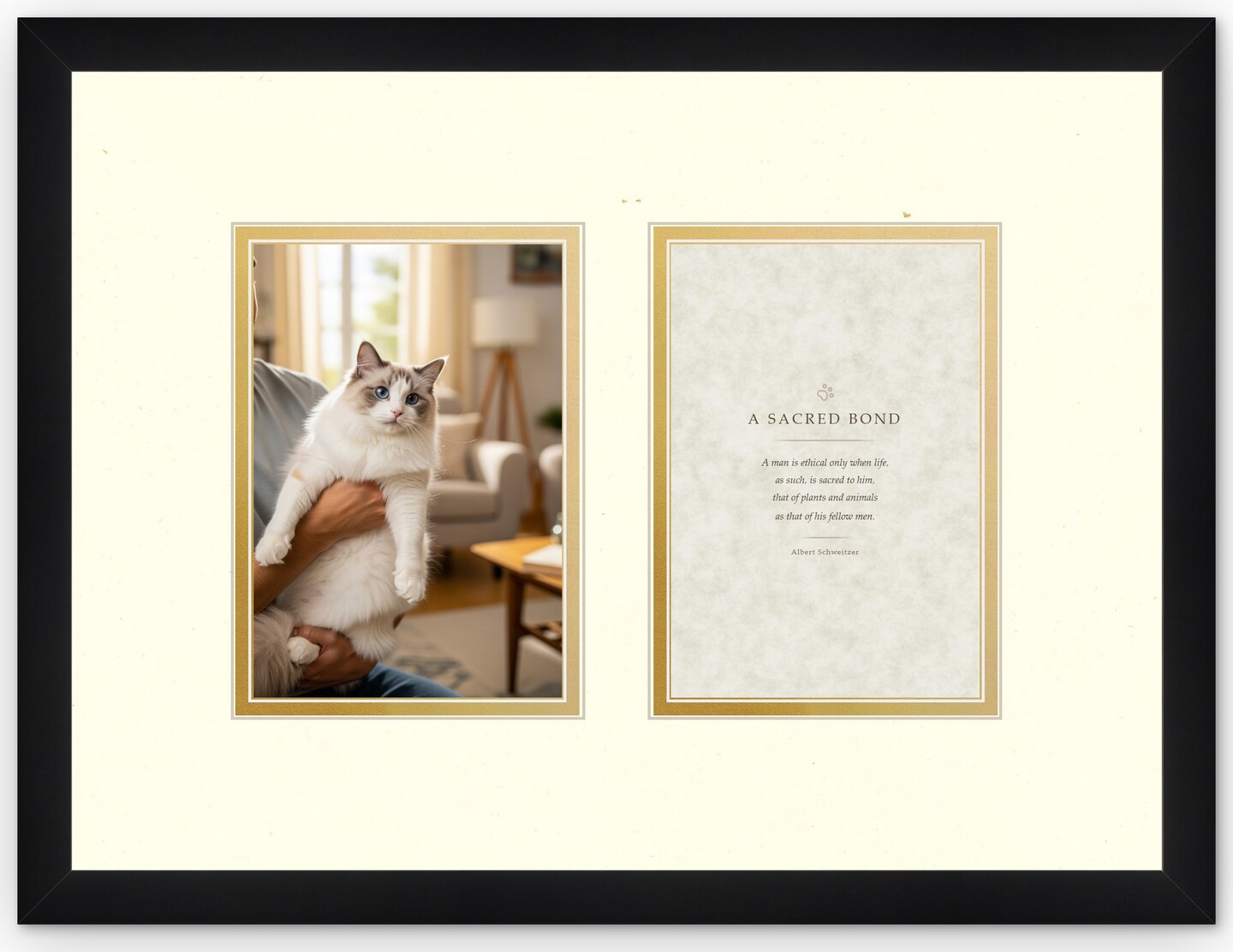 CustomPictureFrames.com Pet Memorial Frame - Multiple Sizes Made in the USA