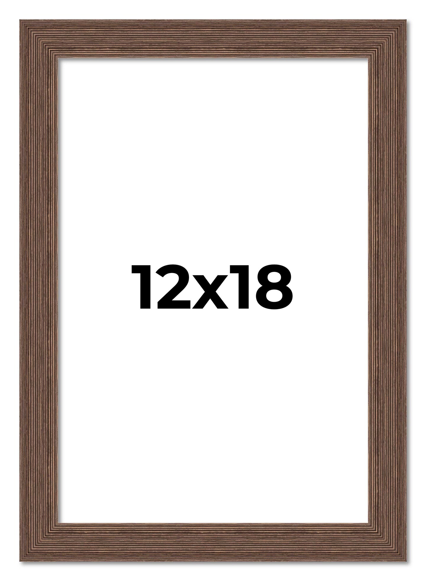 12x18 Wide Barnwood Picture Frame with UV-Resistant Acrylic & Acid Free Backing, Available in 6 Paint Finishes - Grey, Brown, White, and Black