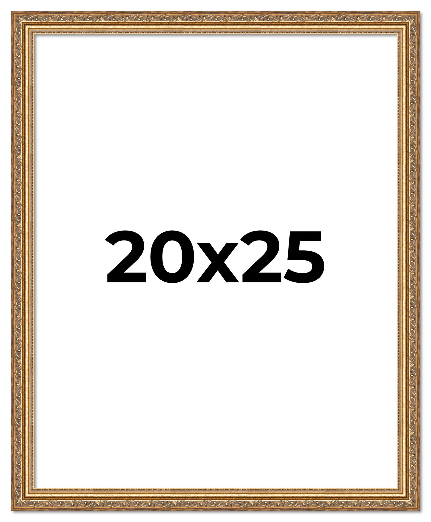20x25 Solid Wood Antique Picture Frame with UV-Resistant Acrylic & Acid-Free Backing, Available in 4 Finishes: Bronze, Gold, Silver, and Gold with Black