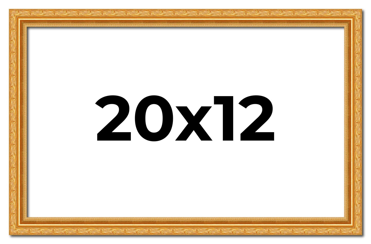 20x12 Solid Wood Antique Picture Frame with UV-Resistant Acrylic & Acid-Free Backing, Available in 4 Finishes: Bronze, Gold, Silver, and Gold with Black