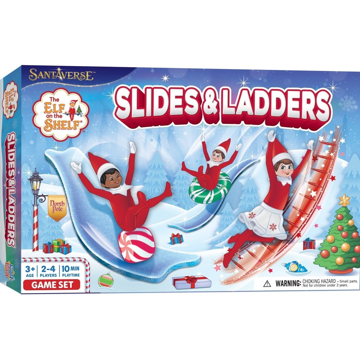 Elf On The Shelf Slides And Ladders Board Game Family Fun Ages 3 And Up