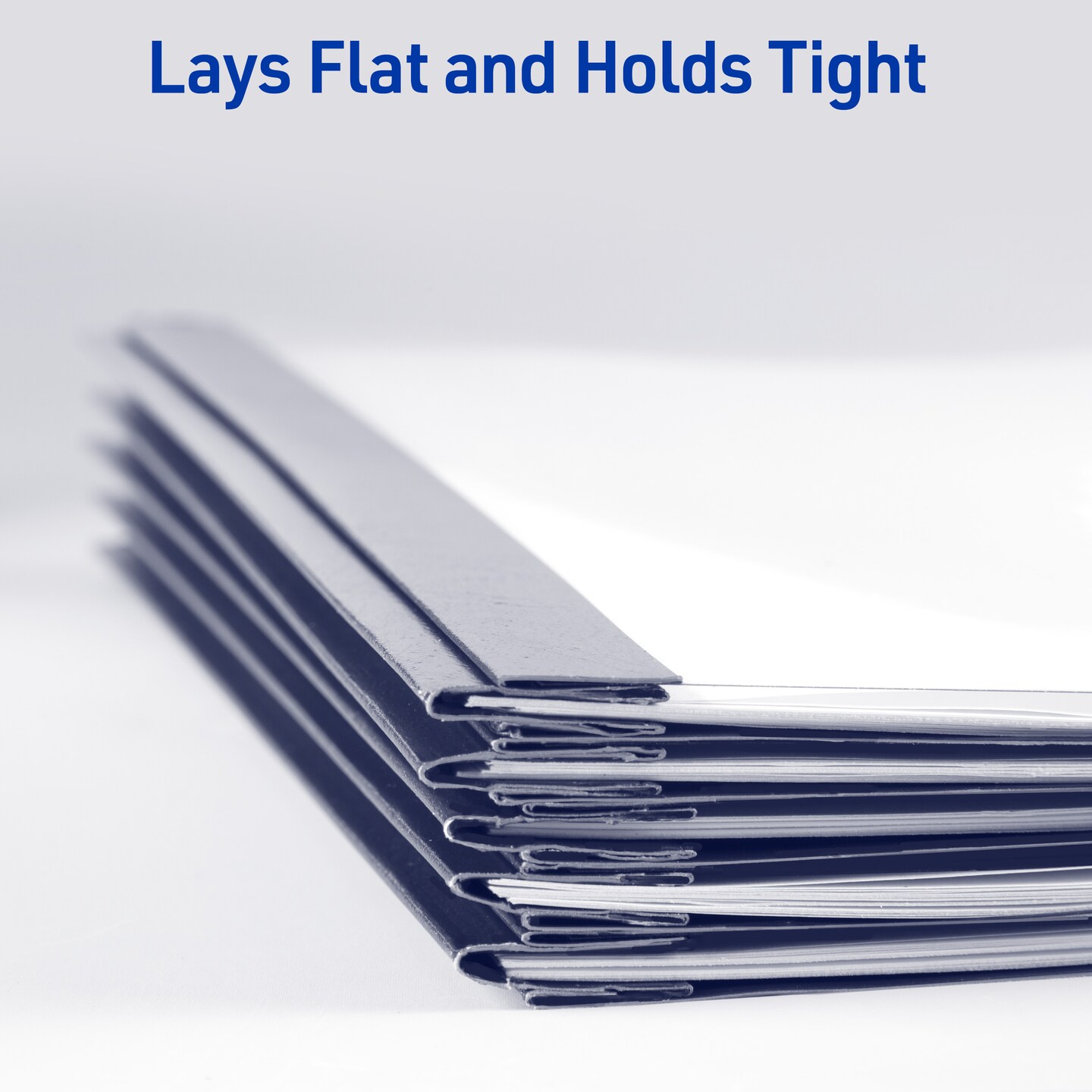 Avery Durable Clear Front Report Covers, 3 Double-Prong Fasteners, Holds up to 25 Sheets, 25 Dark Blue Covers (47961)