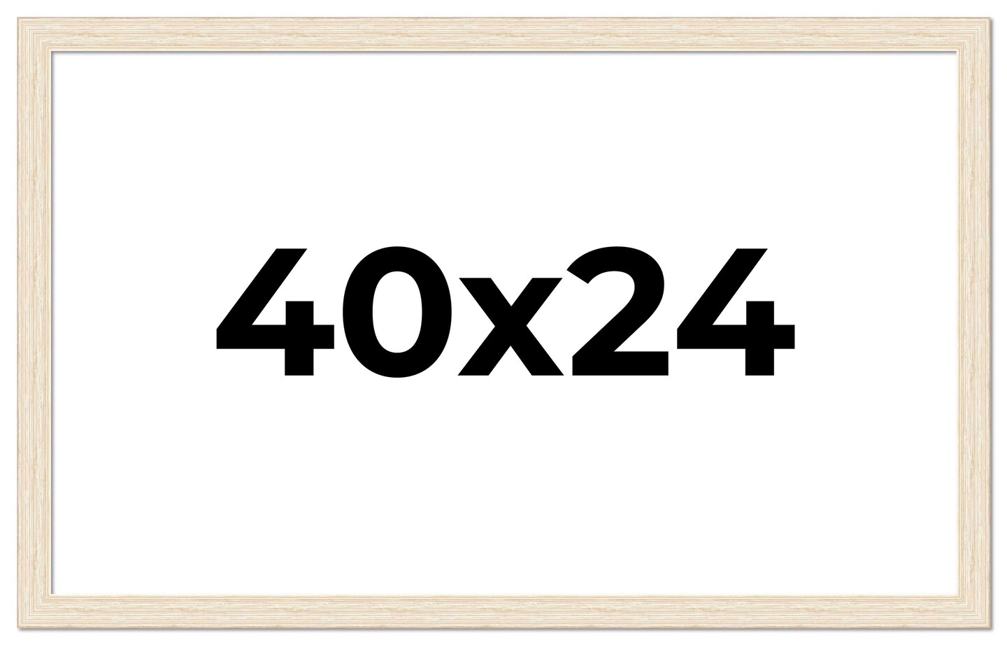 40x24 Wide Barnwood Picture Frame with UV-Resistant Acrylic & Acid Free Backing, Available in 6 Paint Finishes - Grey, Brown, White, and Black