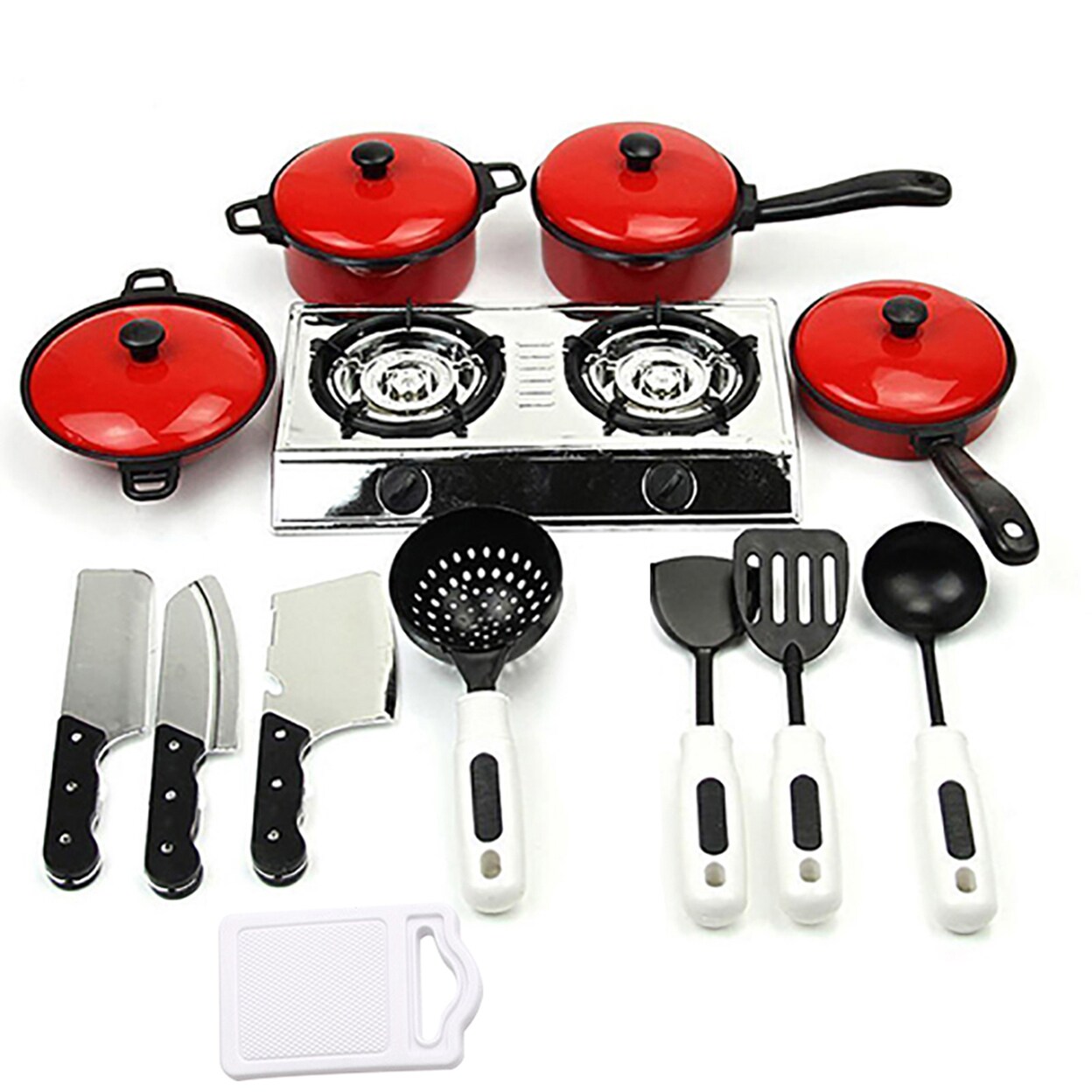 Kids Play Toy Kitchen Cooking Food Utensils Pans Pots Dishes Cookware Supplies