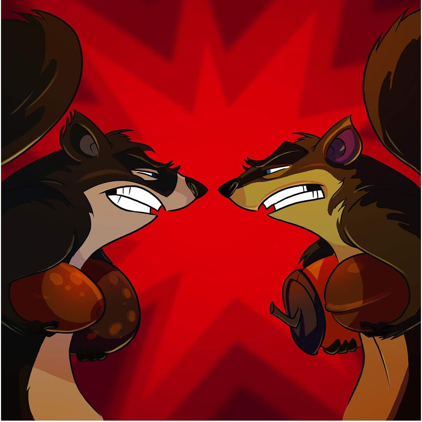 Nuts- A Nut Grabbing Card Game Against Squirrels for 2-6 Players, Ages 13+