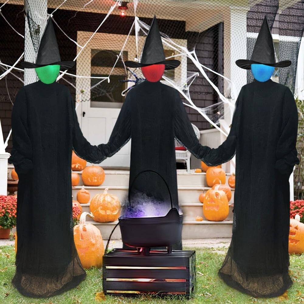 Holding Hands Screaming Witch