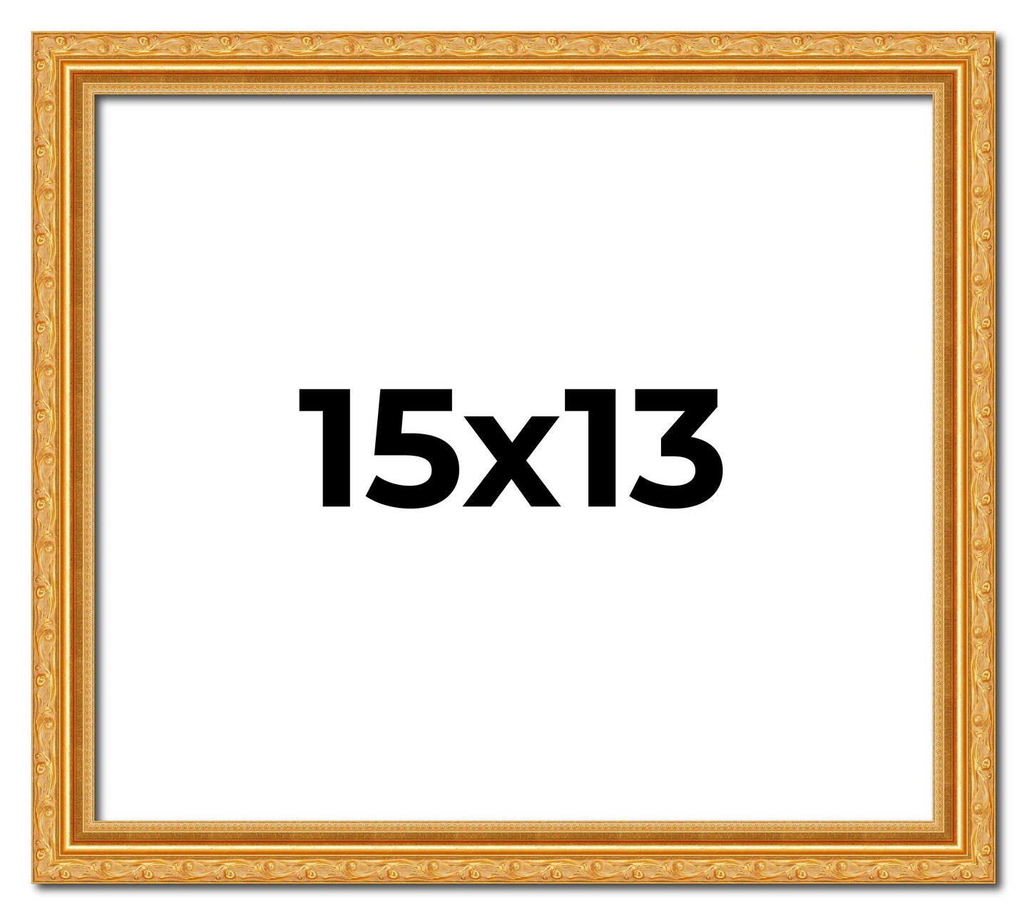 15x13 Solid Wood Antique Picture Frame with UV-Resistant Acrylic & Acid-Free Backing, Available in 4 Finishes: Bronze, Gold, Silver, and Gold with Black