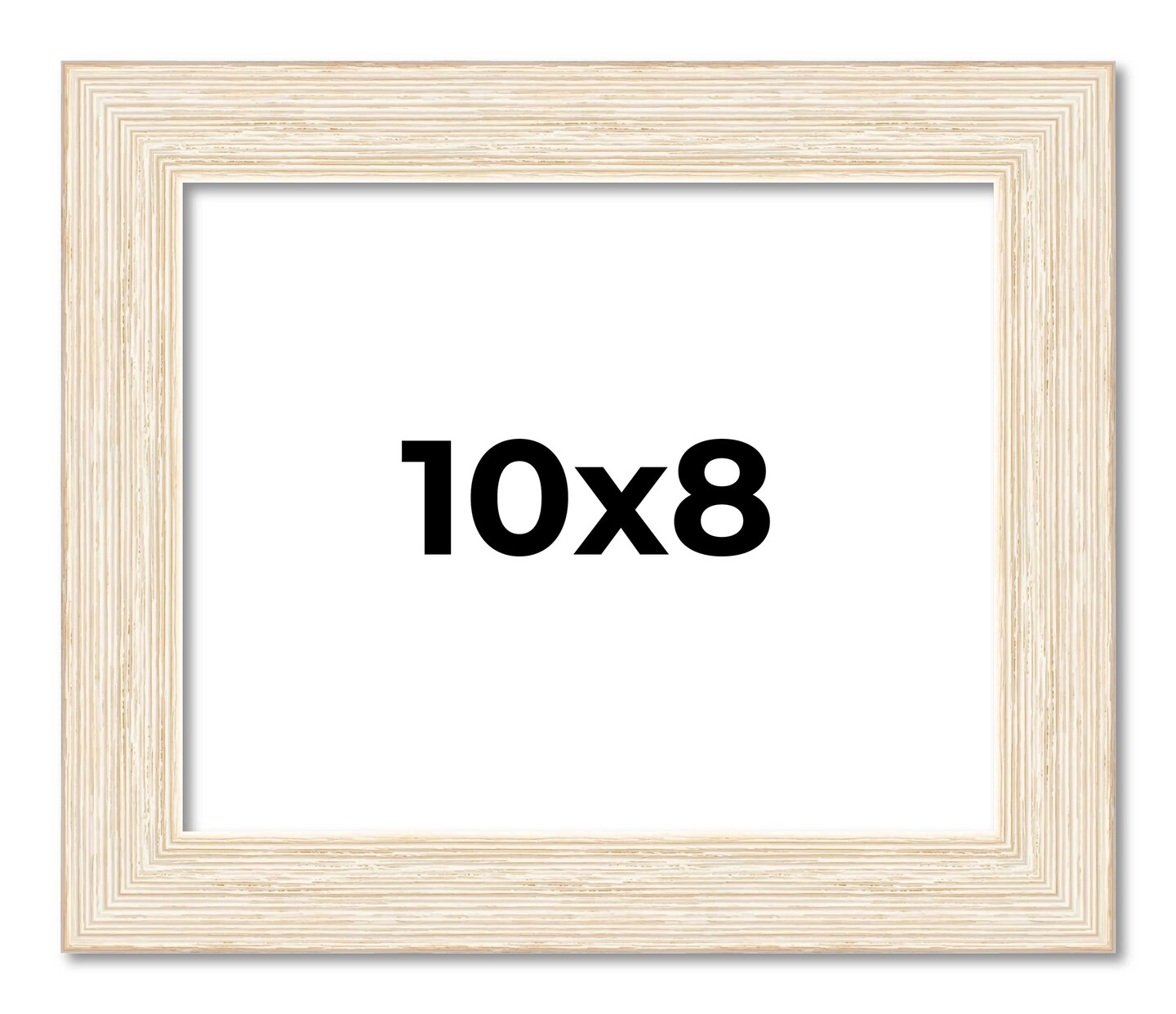 10x8 Wide Barnwood Picture Frame with UV-Resistant Acrylic & Acid Free Backing, Available in 6 Paint Finishes - Grey, Brown, White, and Black