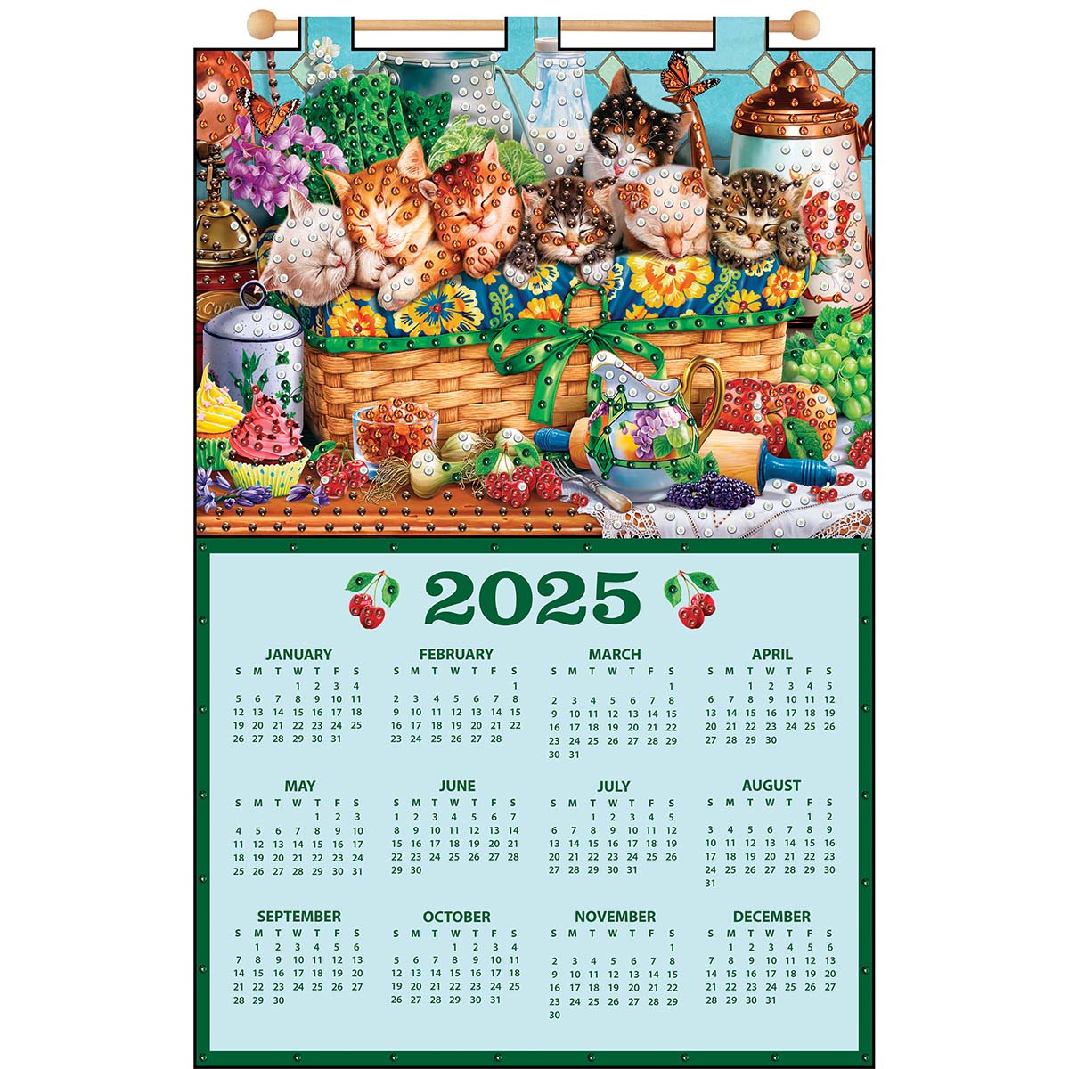 Design Works  Sleepy Kittens Calendar Felt &#x26; Sequin Kit