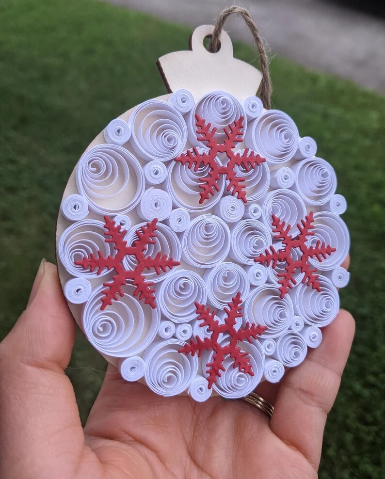 Quilled outlet Christmas ornaments