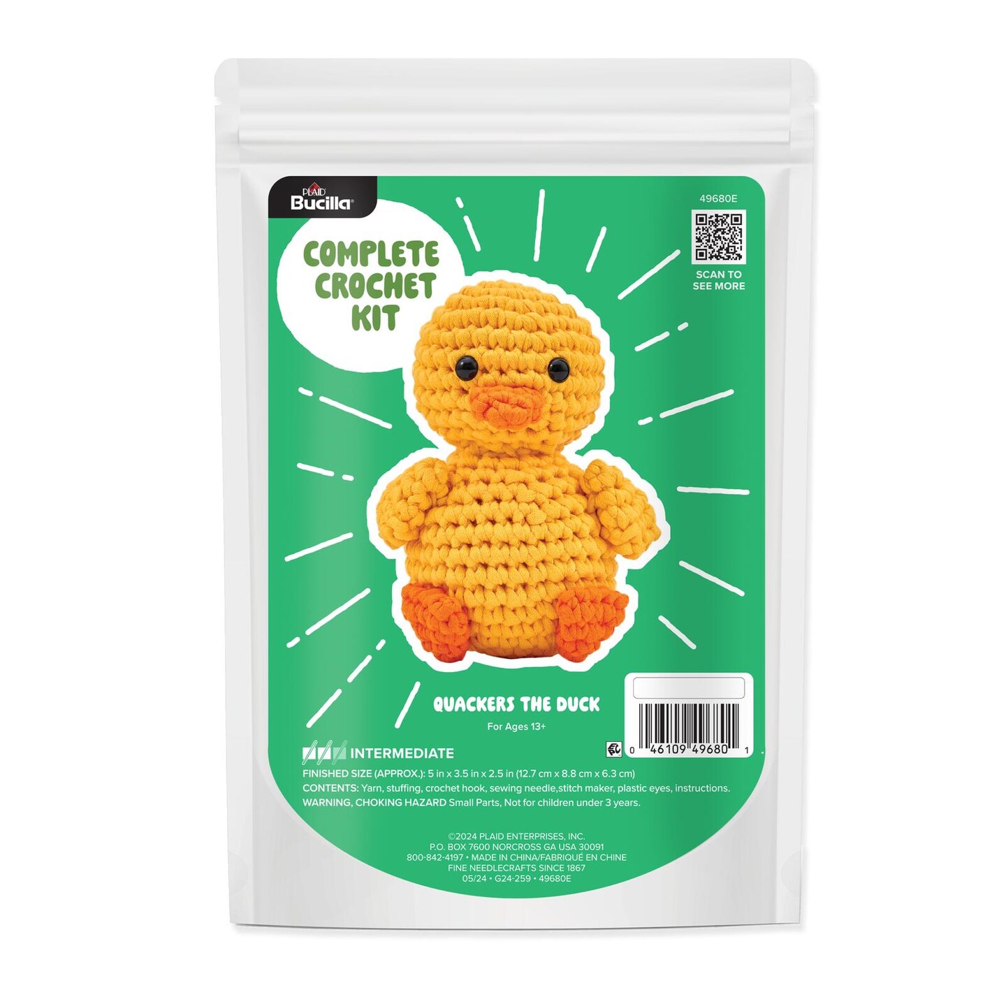 Bucilla Amigurumi Crochet Kit Quackers the Duck