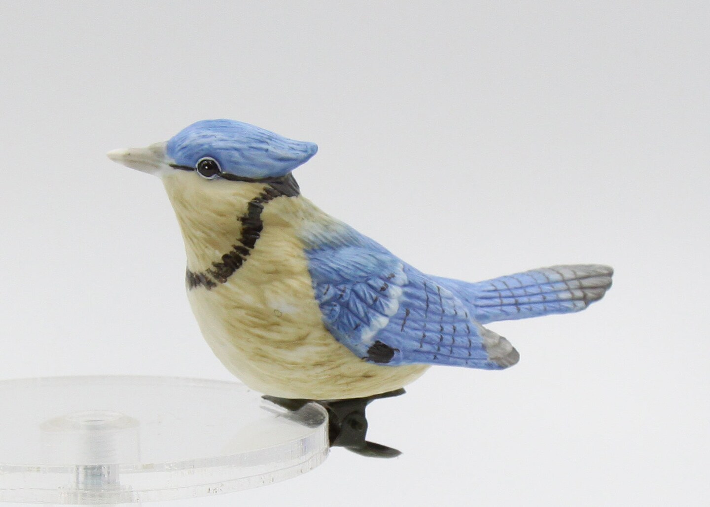 Ceramic Birdhouse Decor Bluejay Clip-On (Clip attached), Garden Decor, Bird Watcher Gift