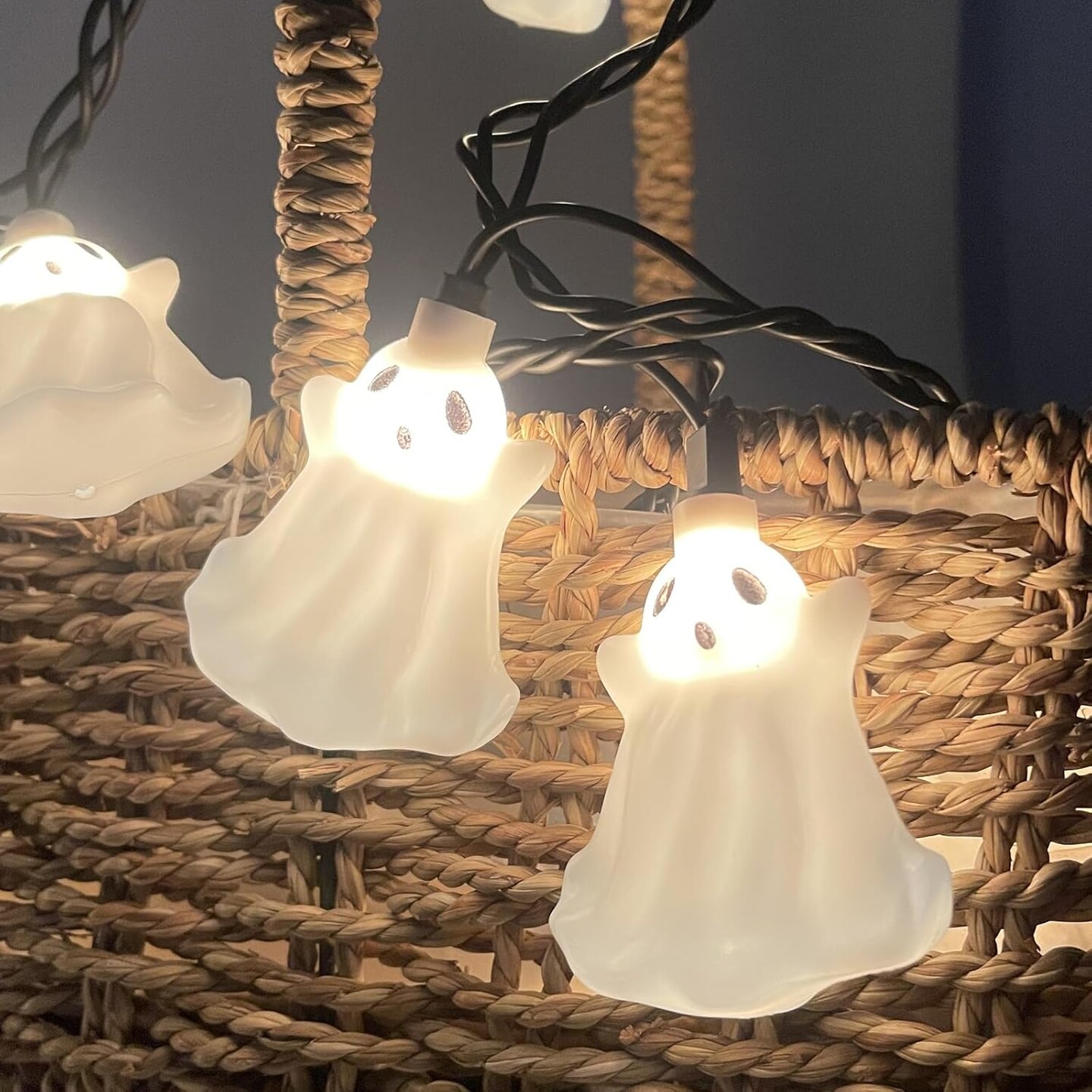 Halloween Ghost String Lights Outdoor, 8.5Ft