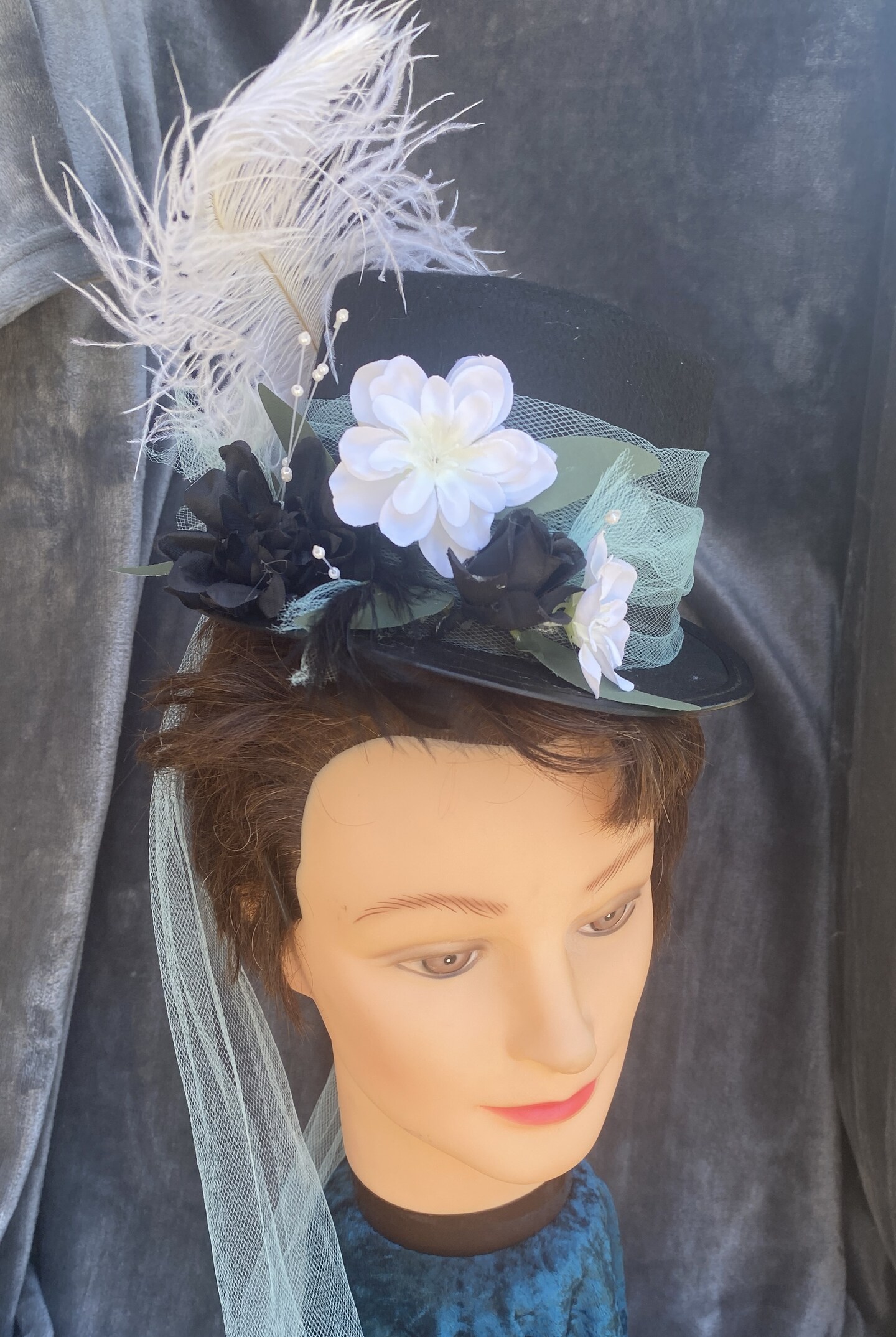 Mini Woman's Top Hat - Riding, Cosplay, Steampunk, Victorian ...