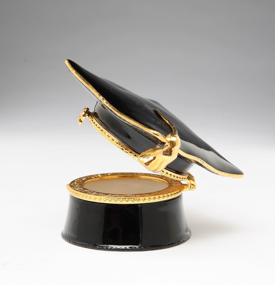 Ceramic Graduation Hat Hinge Box, Home Décor, Graduation Gift, Gift for Son, Gift for Daughter