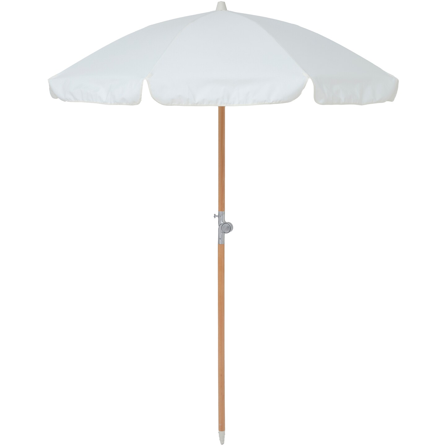 Sunnylife: Luxe Beach Umbrella - Cream - UPF50 Fabric Sun Protection, 61x61x82", Lounge Shade Cover, Wood Pole, Carry Bag, Lightweight, Outdoor & Sand