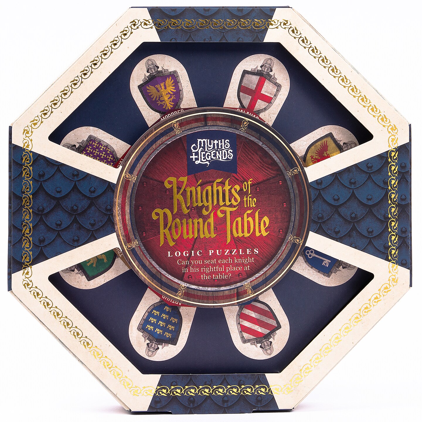 Professor Puzzle: Knights of the Round Table Puzzles - 3D Wooden Brainteasers, 8 Logic & Critical Thinking Challenges, Myths & Legends Collection