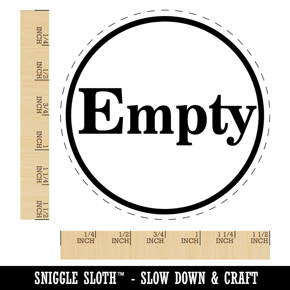 Empty Indicator Empty Indicator Status Circle Self-Inking Rubber Stamp Crafting ...